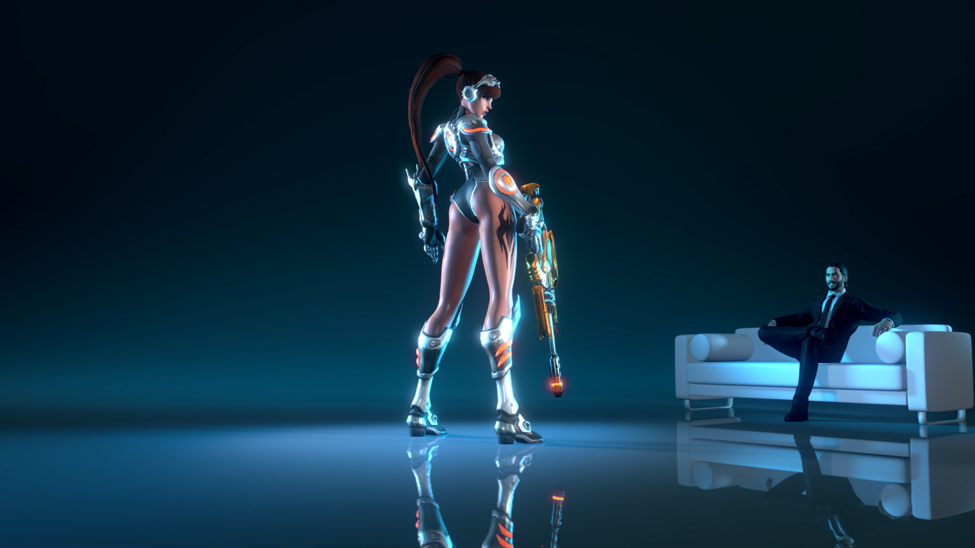 Been a long time since I ve played with Widowmaker Widowmaker Overwatch Naked 3d Girl 3