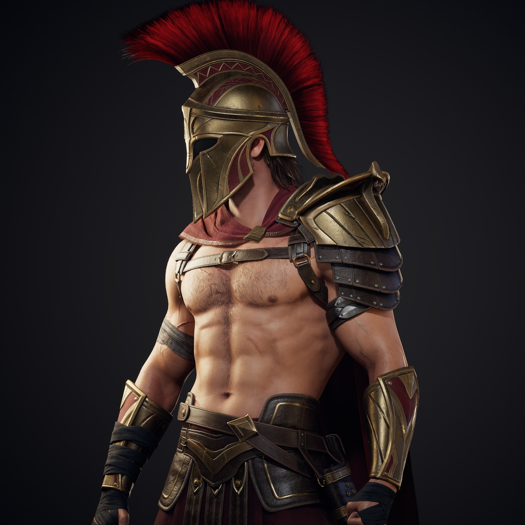 Spartan Hoplite Original Spartan Hoplite Hairy Chest Abs