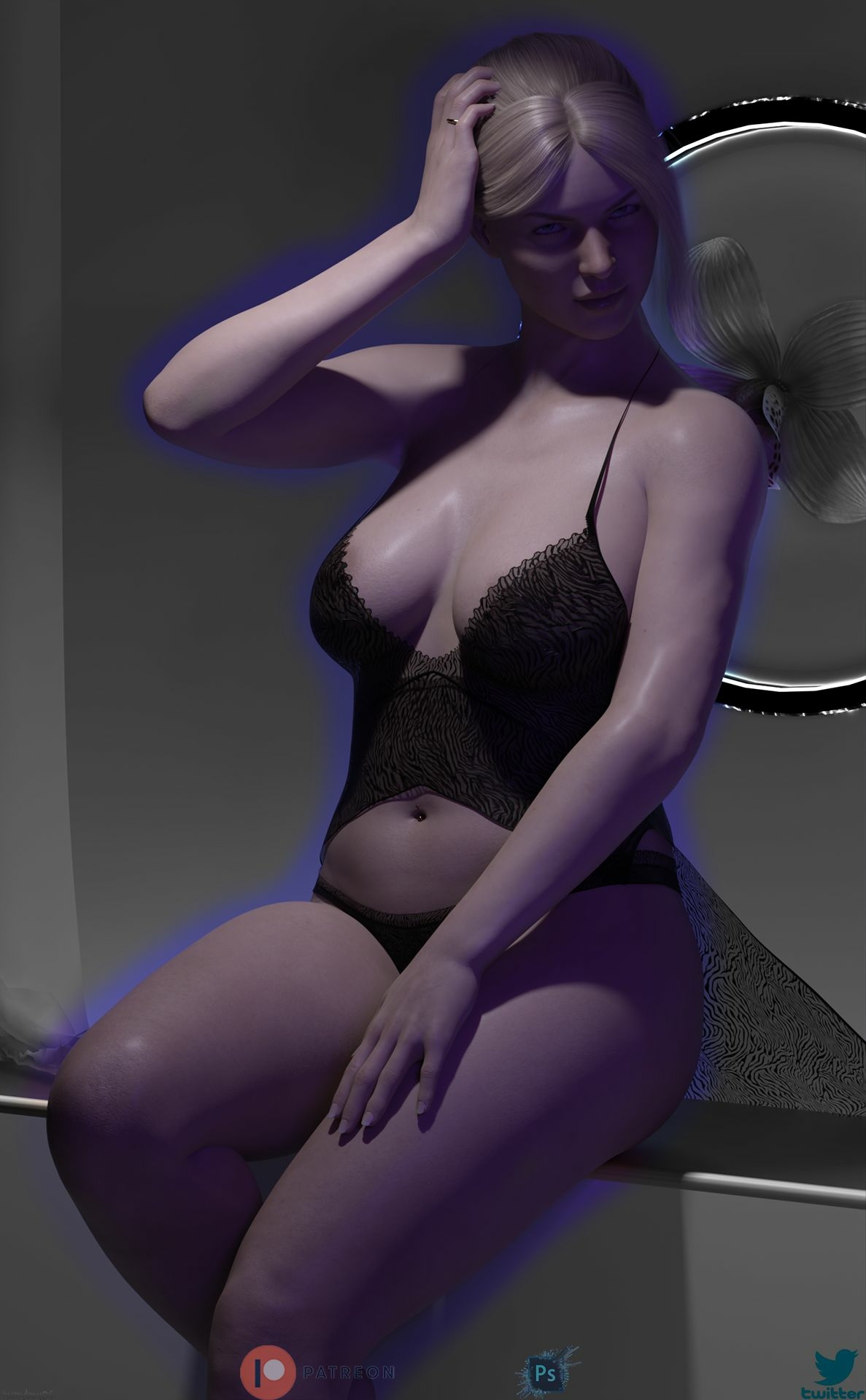 tomySTYLEs Samantha - Noir  3d Girl 3dnsfw Nude Nsfw 3