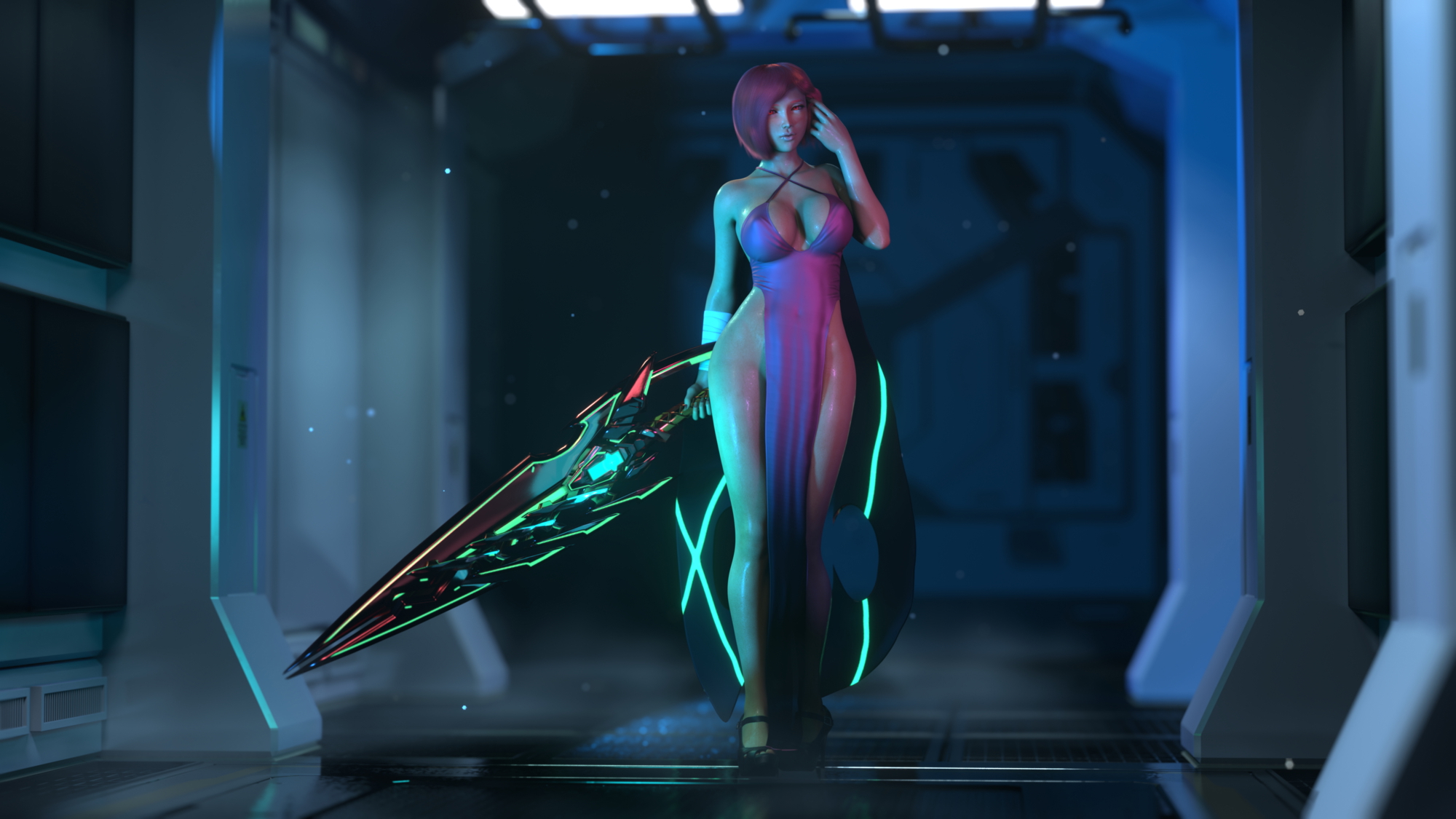 Pyra and Mythra in Lab Pyra Mythra Xenoblade Chronicles 2 3d Girl Sexy Nude Bubble Butt Big Tits Curvy Pubic Hair Thick Thighs 7