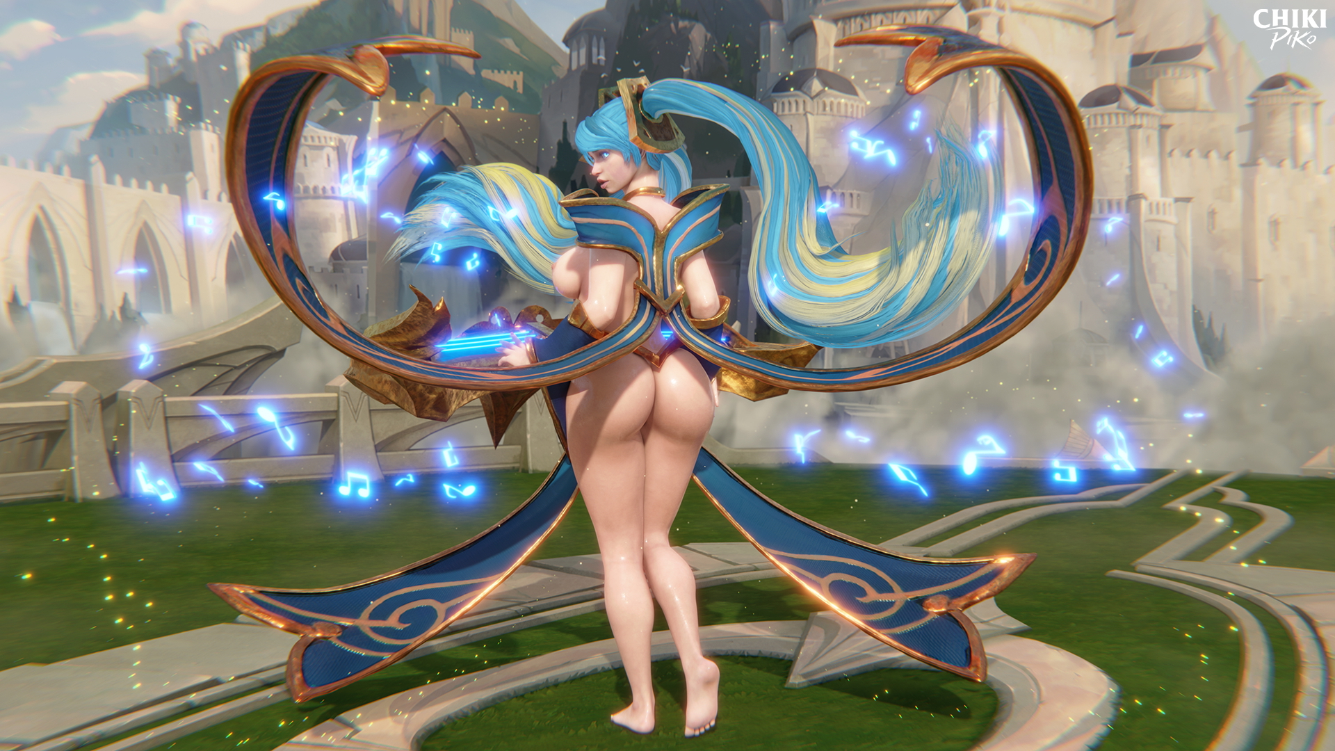 Sona in Demacia Sona Legs Boobs Big Tits Big Ass Big Booty Striptease Stripper Stripping Rule34 Rule 34
