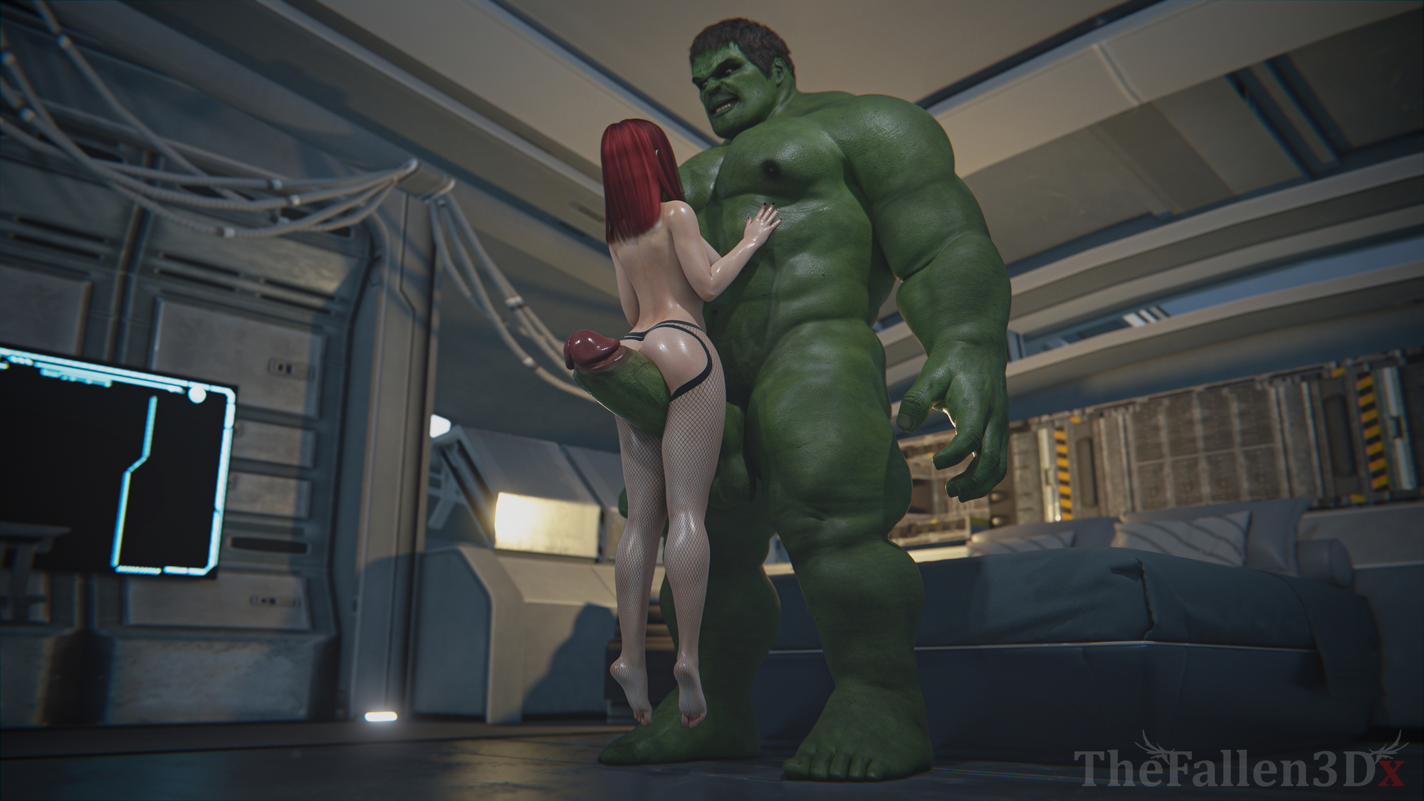 Black Widow X DisHulk Black Widow Marvel Hulk Natasha Romanoff Huge Cock Big Tits Big Ass Big Breasts Big Cock Big Booty Big Balls Red Hair