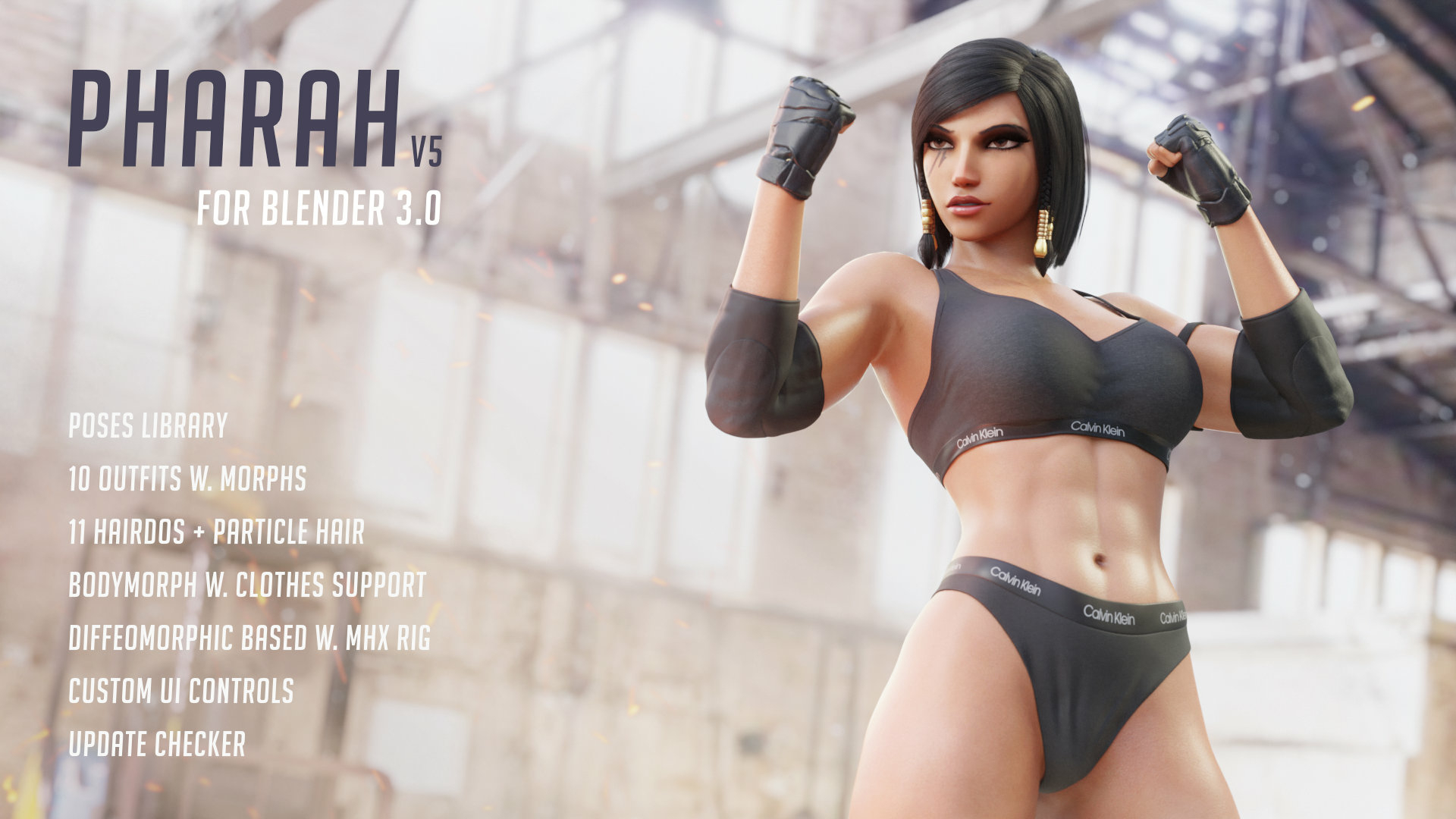 Pharah v5 cover Pharah (overwatch) Overwatch Pharah Muscular Girl Muscles Musclegirl Brownskin 2