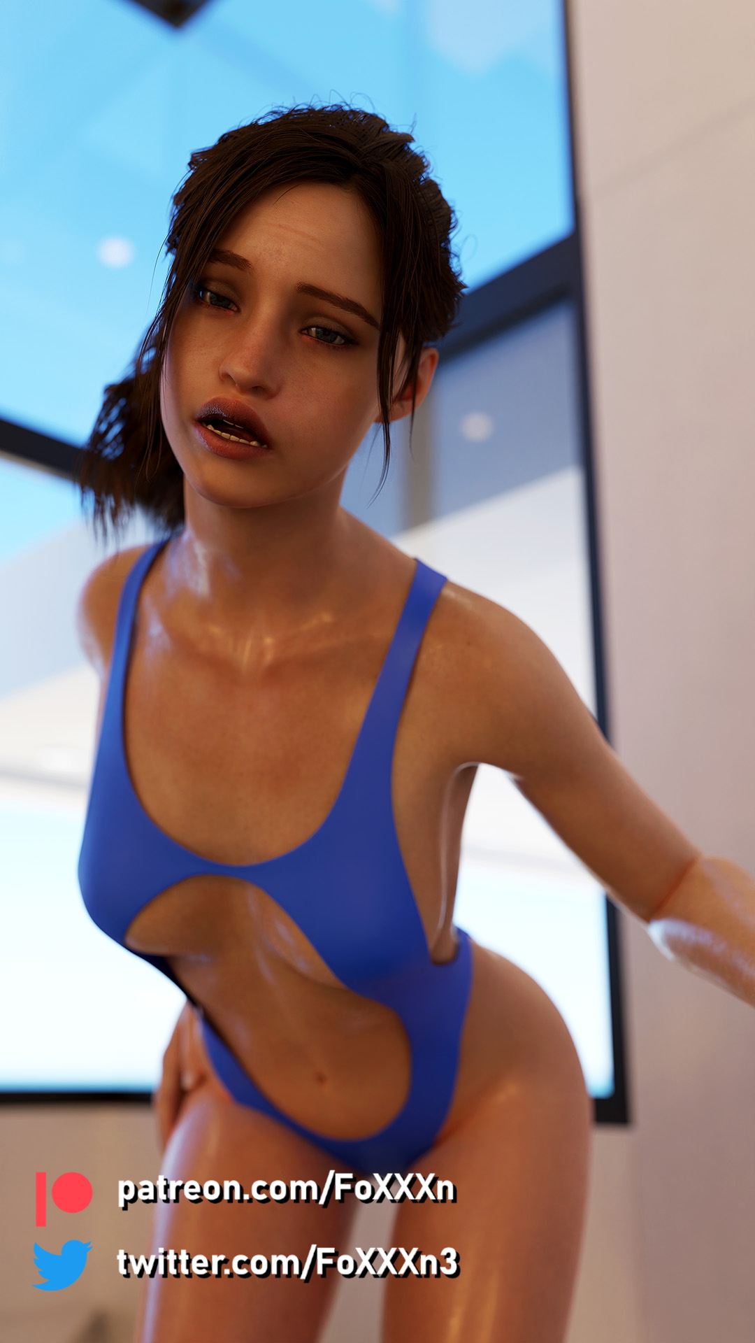 Swimsuit Claire Pose Resident Evil Resident Evil 3 Remake Resident Evil 2 Remake Claire Redfield Swimsuit Naked Wet 3