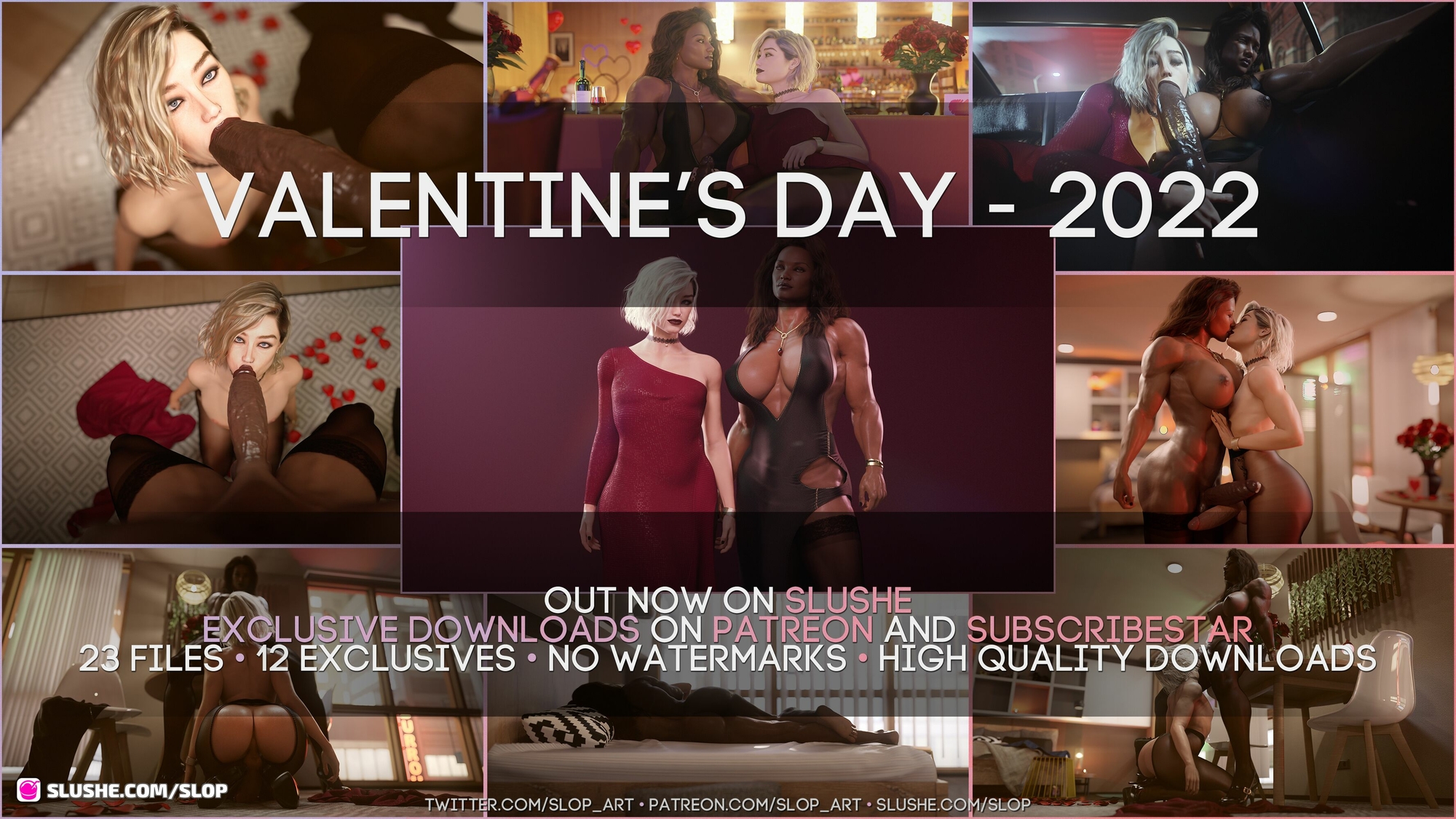 Valentine s Day - 2022 Nina Broughton Amaya Tahan Shemale Femboy Dickgirl Futa Anal Anal Creampie Interracial Date Night Black Cock Big Cock Stockings Big Ass Muscular Girl Huge Tits