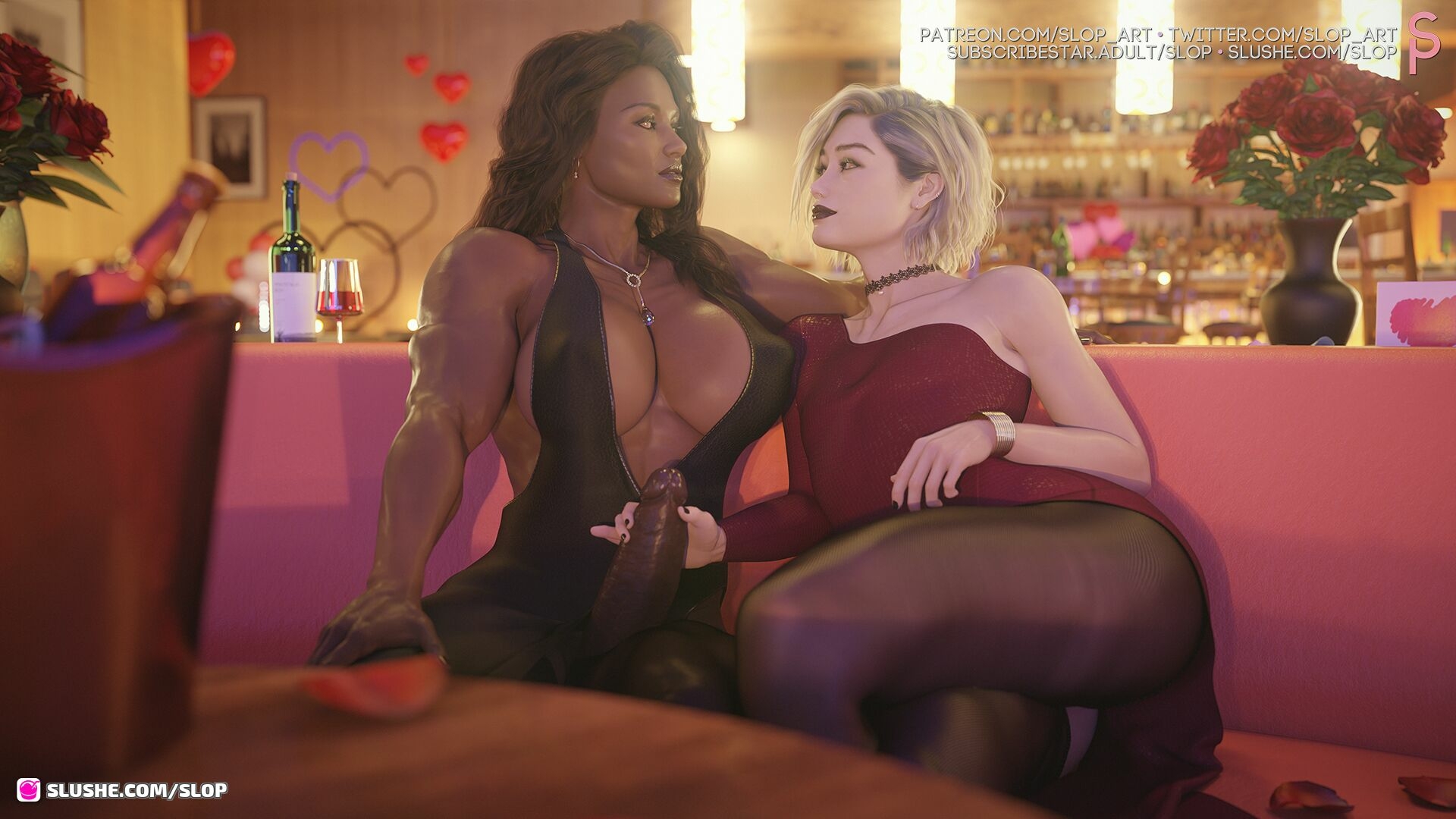 Valentine s Day - 2022 Nina Broughton Amaya Tahan Shemale Femboy Dickgirl Futa Anal Anal Creampie Interracial Date Night Black Cock Big Cock Stockings Big Ass Muscular Girl Huge Tits 3