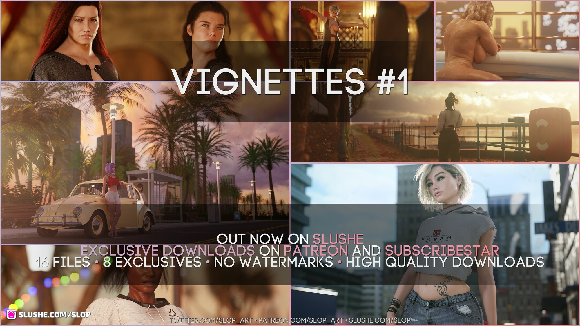 Vignettes #1 Nina Broughton Amaya Tahan Linde Witteveen Alice Laffut Mia Bošnjak Claudia Broughton Shemale Femboy Dickgirl Futa Black Cock Pool Huge Boobs Jogging