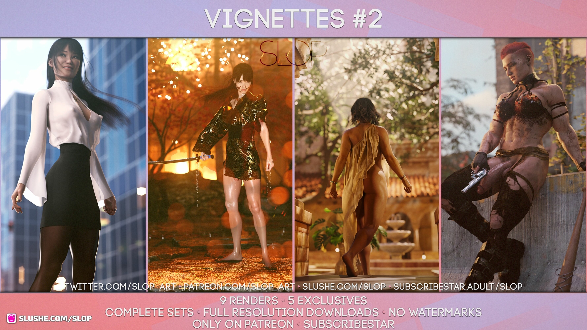 Vignettes #2 Claudia Broughton Alice Laffut Daria Chernova Yuna Ling Shemale Futa Huge Boobs Futa Milf Milf Huge Ass Dickgirl Femboy Atmospheric Solo Pinup