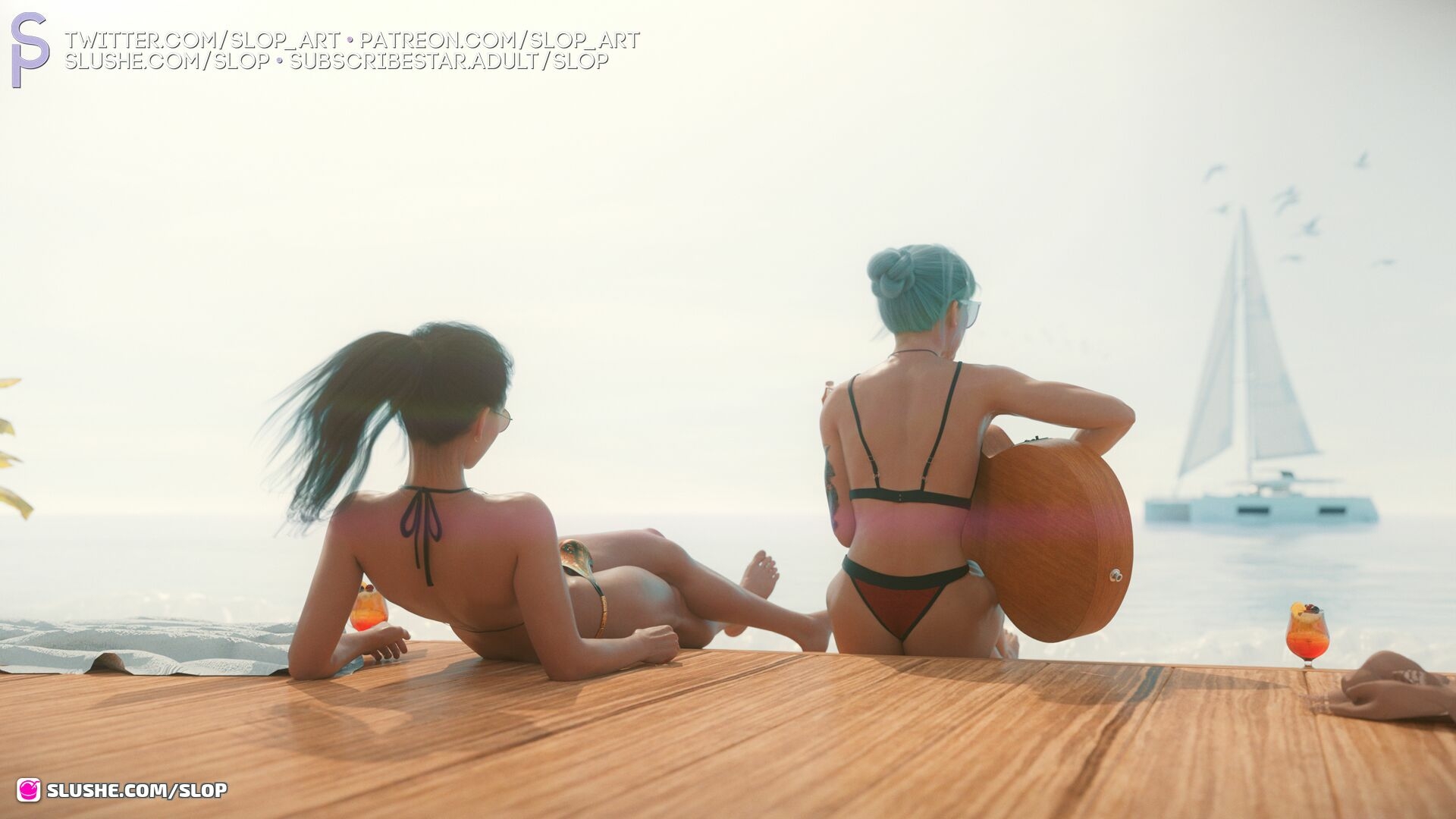 The Deep End Of The Sea Alice Laffut Linde Witteveen Shemale Futa Dickgirl Femboy Big Tits Bikini Public Outside Summer Beach Blowjob Anal 69 Foreskin 12