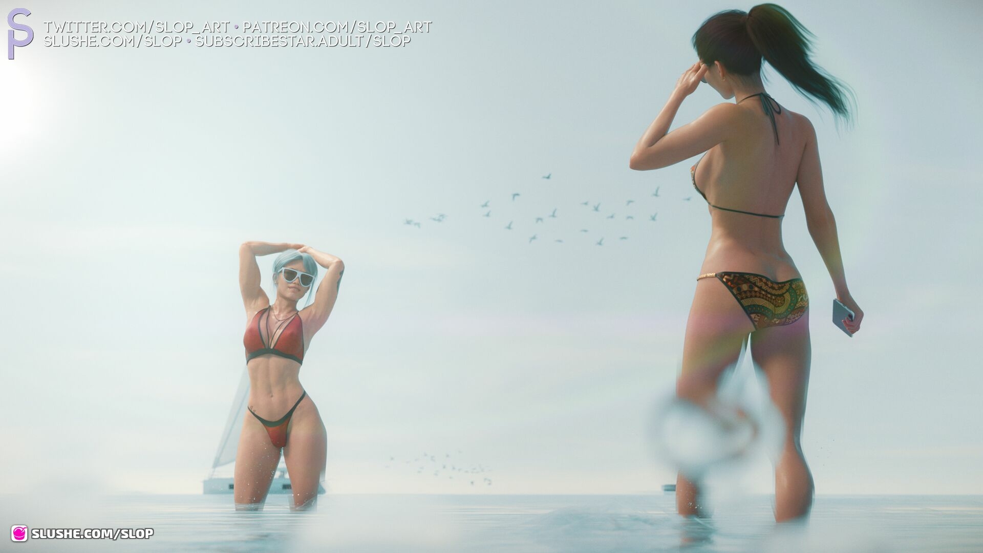 The Deep End Of The Sea Alice Laffut Linde Witteveen Shemale Futa Dickgirl Femboy Big Tits Bikini Public Outside Summer Beach Blowjob Anal 69 Foreskin 14