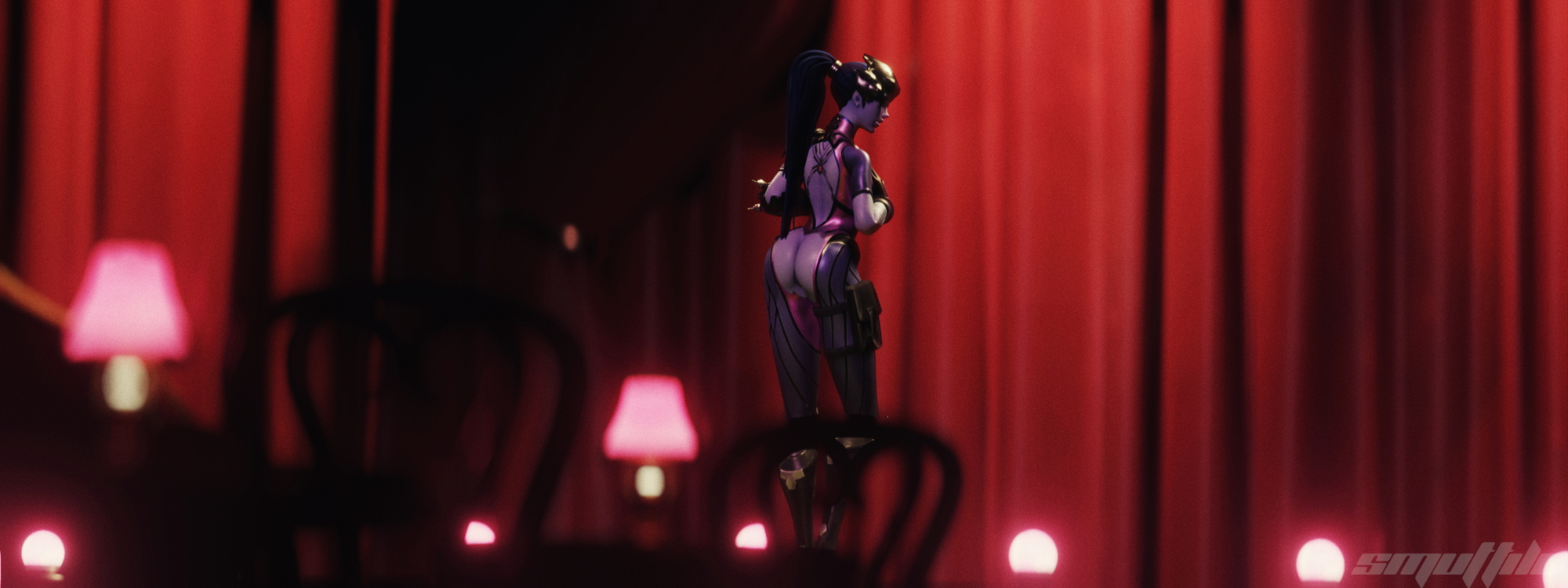 Widowmaker is the star of the show Widowmaker Overwatch Rule 34 Rule34 R34 Pose Anus Ass Asshole Big Ass 2