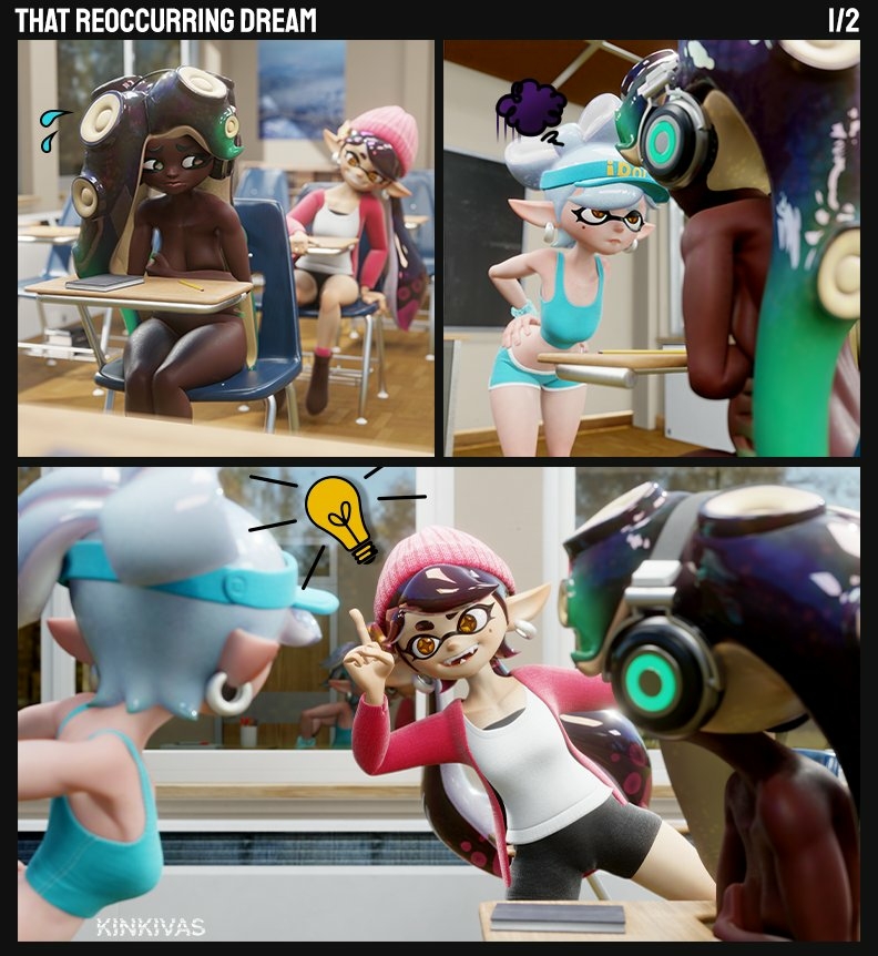 That Reoccurring Dream Marie (splatoon) Marina Callie (splatoon) Splatoon Nude Futa Threesome Creampie Comic