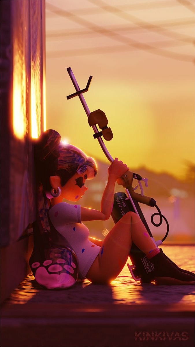 Lone Sniper Callie Callie (splatoon) Splatoon Small Tits Gun Half Naked
