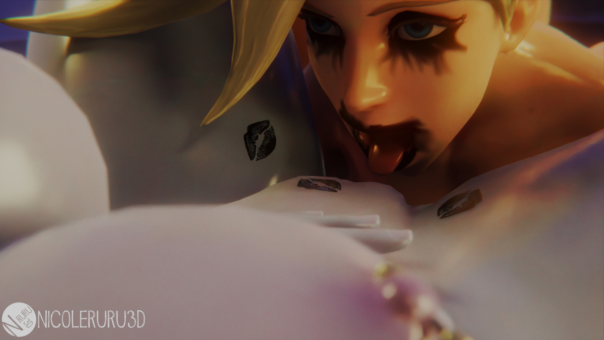 Mercy and WidowMaker (Commission) Mercy Mercyoverwatch Widowmaker Widowmakeroverwatch Overwatch Lesbian Oiled Oil Nipple Piercing Piercing Makeup Ruined Makeup Running Makeup Lipstick Big Tits Big Ass Big Breasts Big Cock Big Boobs 5