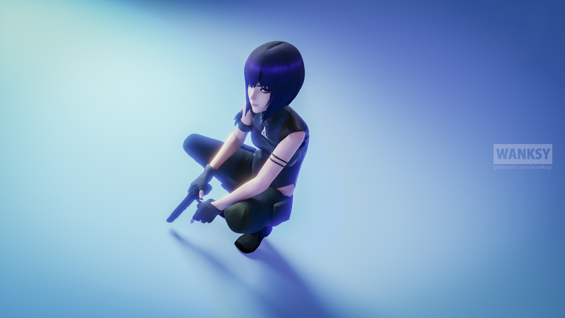[Poster] Motoko Kusanagi Motoko Kusanagi Ghost In The Shell Female Outfit Pose