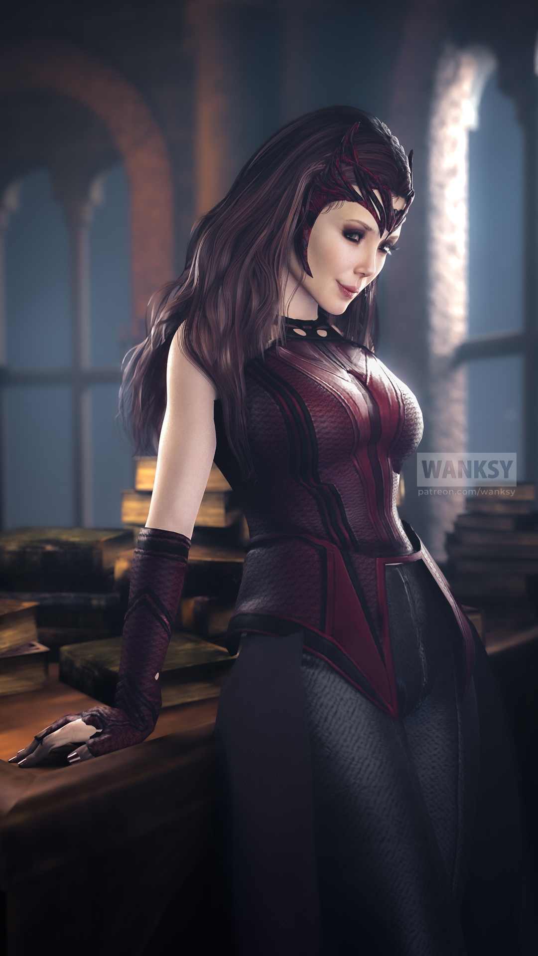 [Poster] Wanda Maximoff Wanda Maximoff Scarlet Witch Marvel Female Outfit Pose