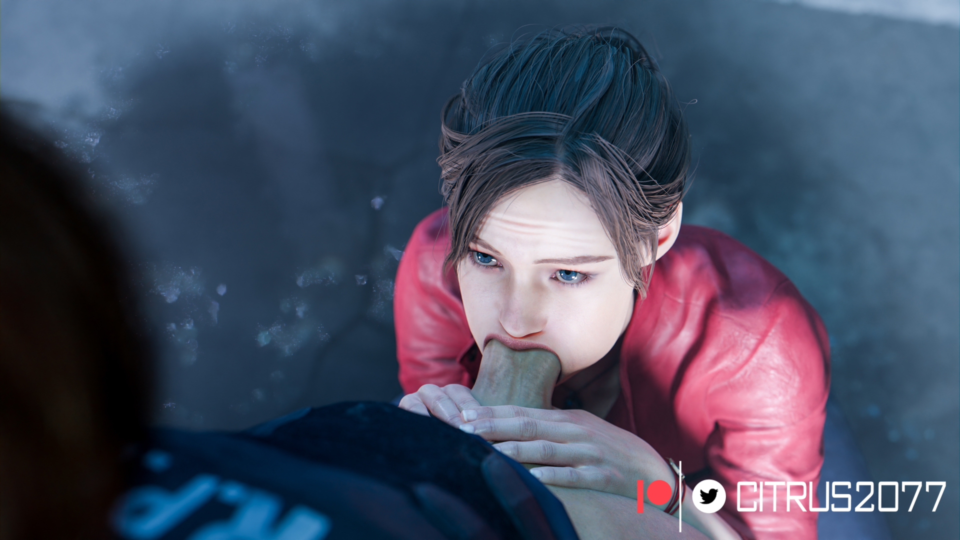 Gas Station Break Resident Evil Resident Evil 2 Remake Claire Redfield Thick Thighs Pale Skinned Female Big Ass Pose Naked Sexy Pinup Ass Thighs Clothed Breasts Tits Pussy 4