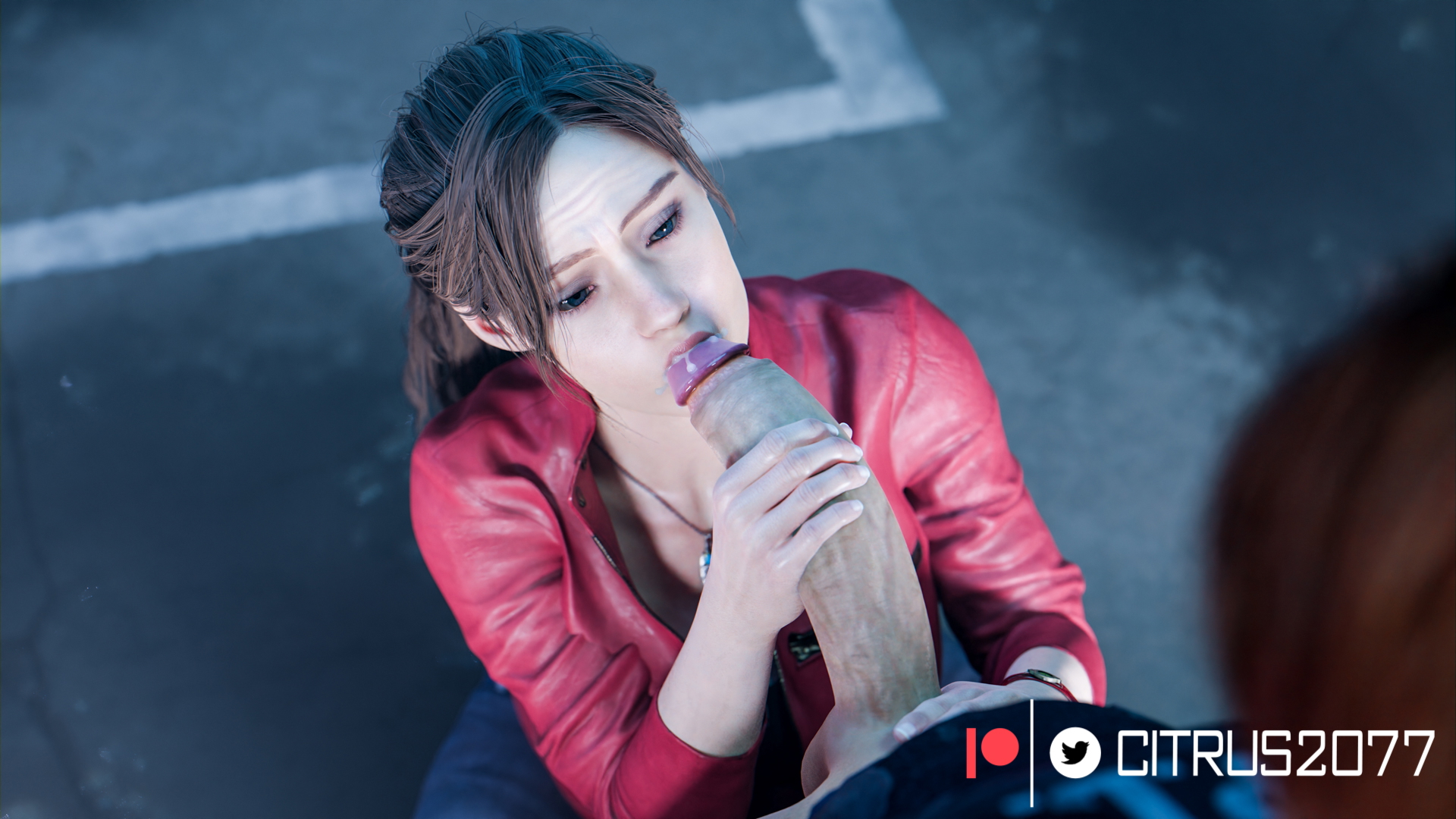 Gas Station Break Resident Evil Resident Evil 2 Remake Claire Redfield Thick Thighs Pale Skinned Female Big Ass Pose Naked Sexy Pinup Ass Thighs Clothed Breasts Tits Pussy