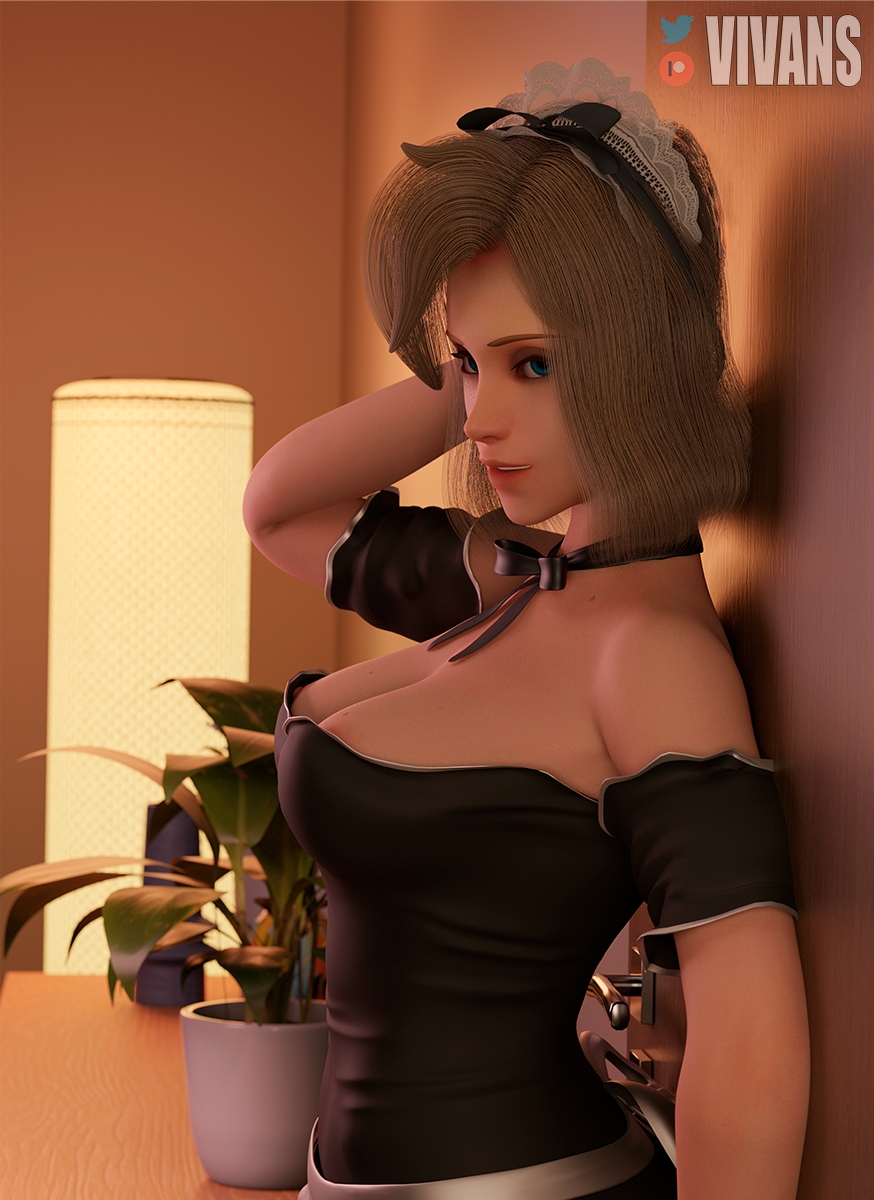 Even Doctors Can Be Sexy Overwatch Mercy Nsfw Boobs Natural Boobs Big Breasts Maid Maid Outfit Maid Uniform 3d Girl Nipples