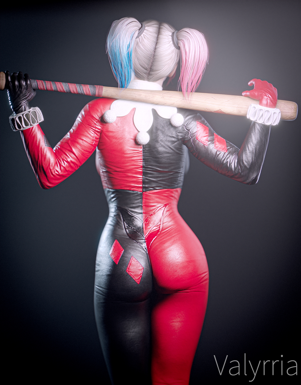 Harley Quinn Pose Harley Quinn Dc Comics 3d Porn Solo 1girl Female Ass