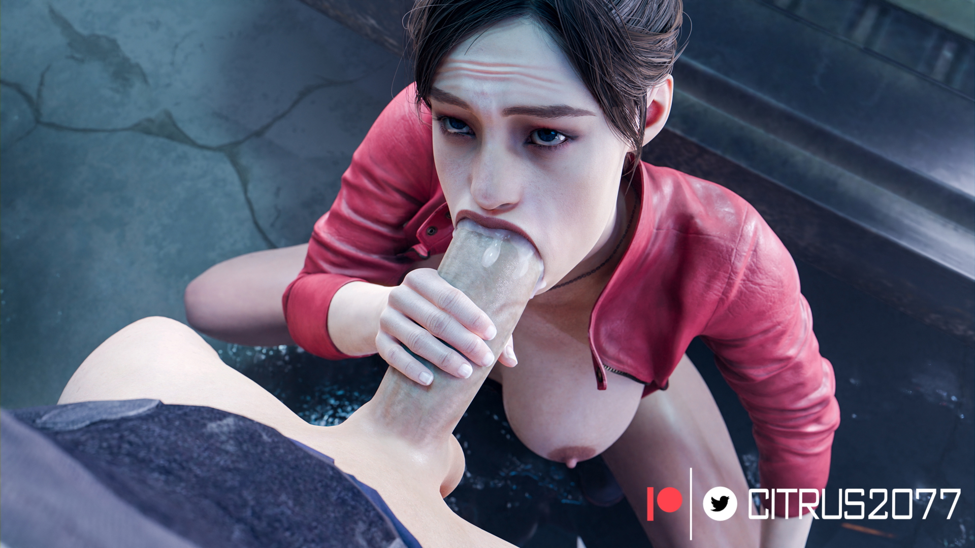 Gas Station Break Resident Evil Capcom Resident Evil 2 Remake Claire Redfield Thick Thighs Pale Skinned Female Big Ass Pose Naked Sexy Pinup Ass Thighs Clothed Breasts Tits Boobs Sucking Cock Cum Cumshot Cum In Mouth Cum Covered