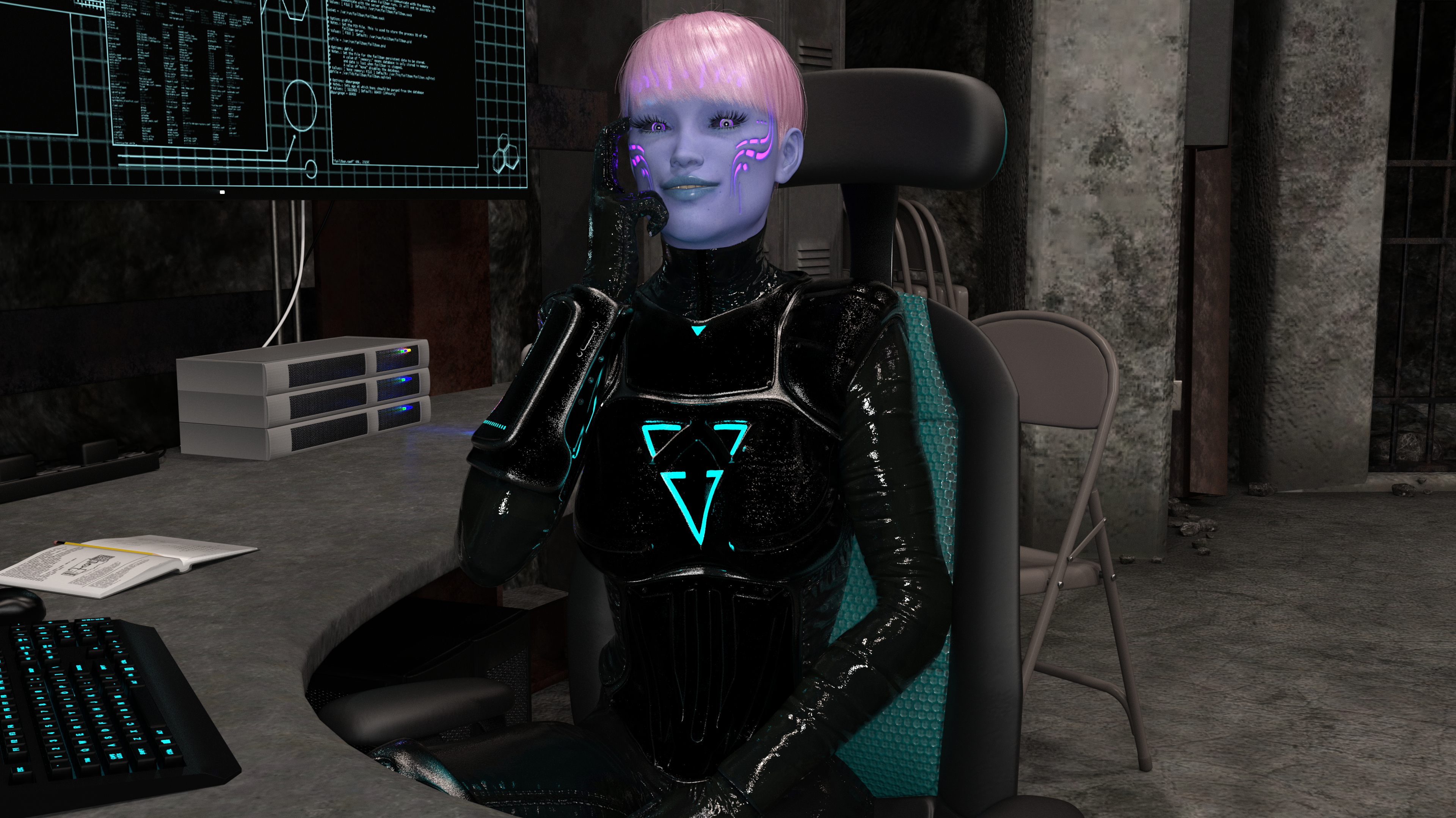 Aliens Talking  Aliengirl Sci-fi Blue Skin Red Skin Sexy 3