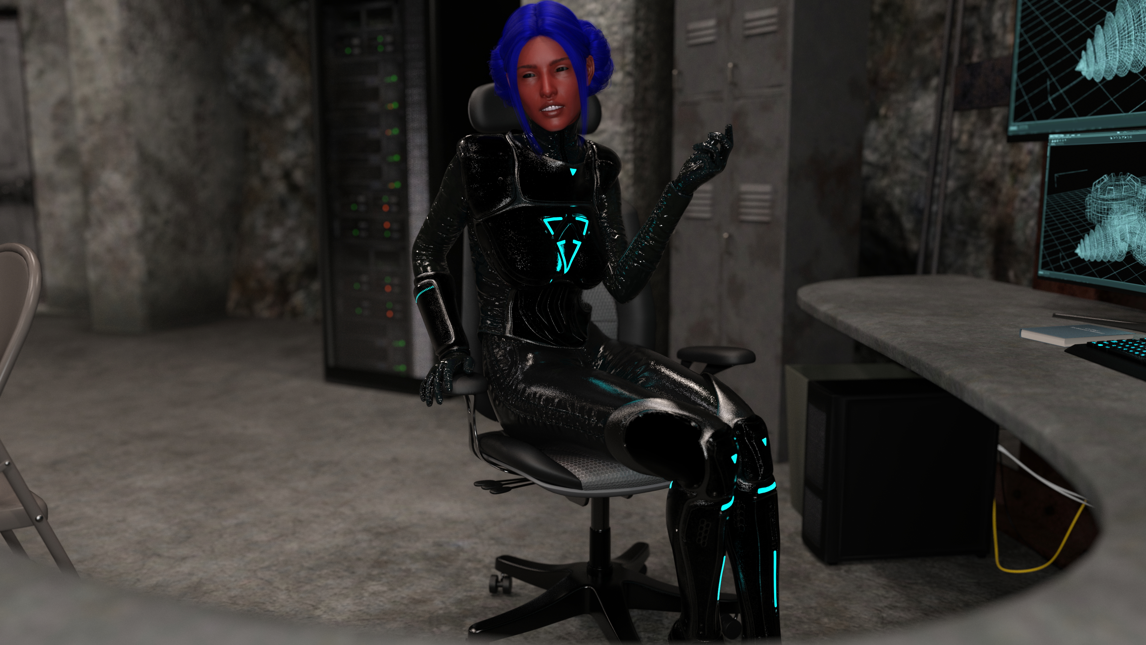 Aliens Talking  Aliengirl Sci-fi Blue Skin Red Skin Sexy 4