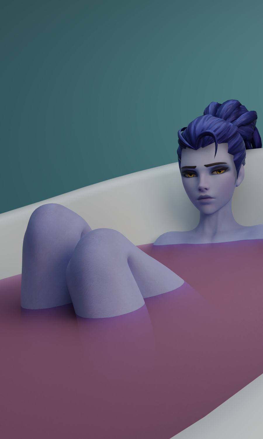 iwannatryboba Overwatch Widowmaker Pinup Bathing