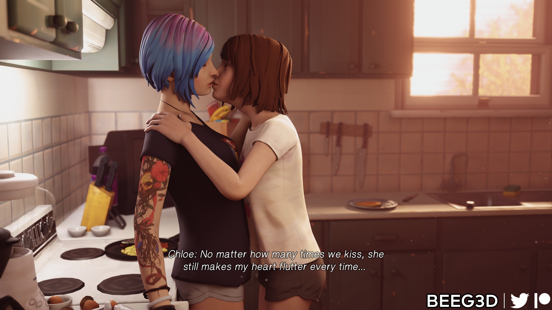 Max & Chloe - Morning Breakfast Part 1 Life Is Strange Max Caulfield Chloe Price Lesbian 2girls Kissing Eating Pussy Partially_clothed Bottomless 3