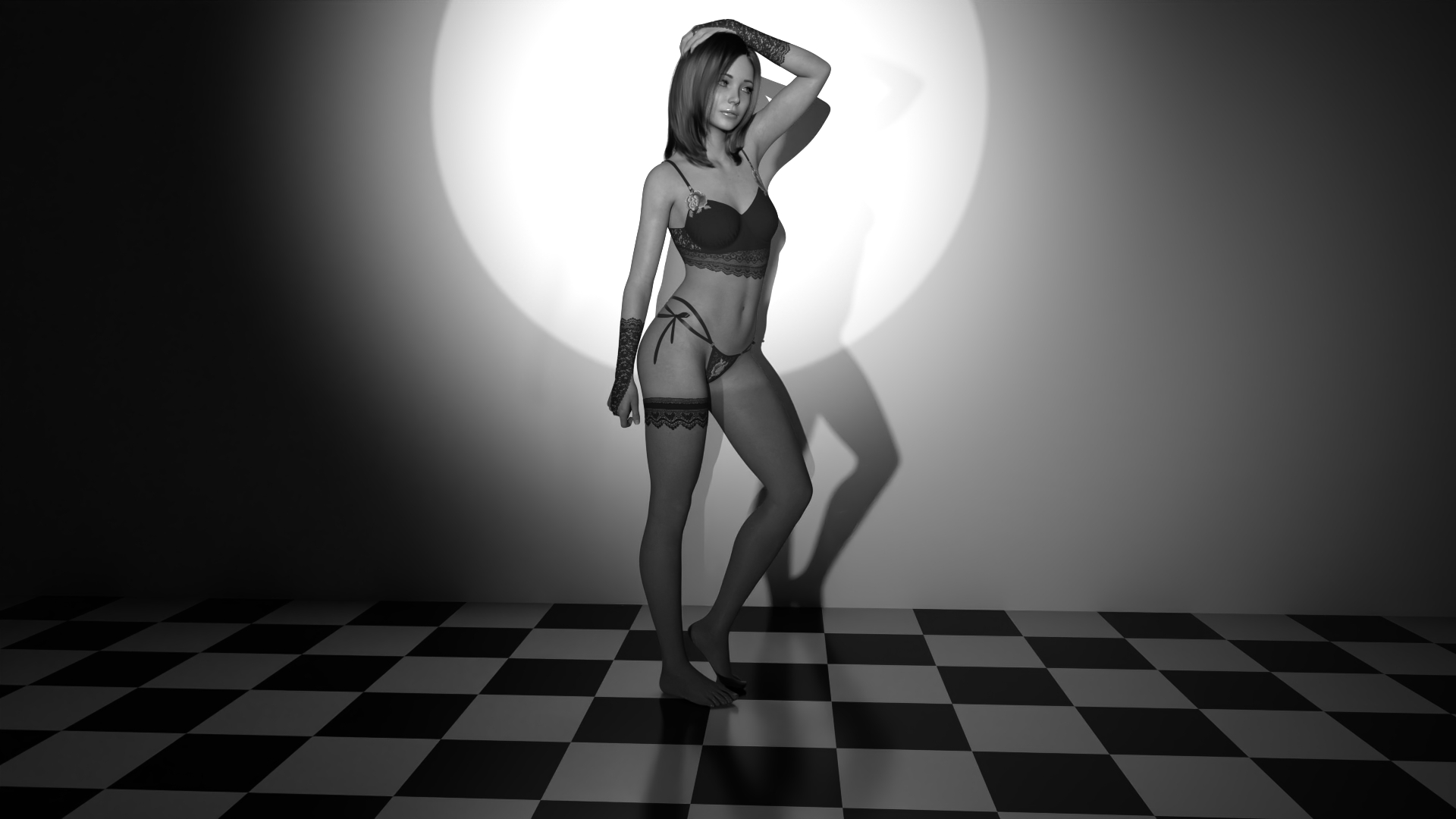 I love the spotlight  Underwear Legs High Heels