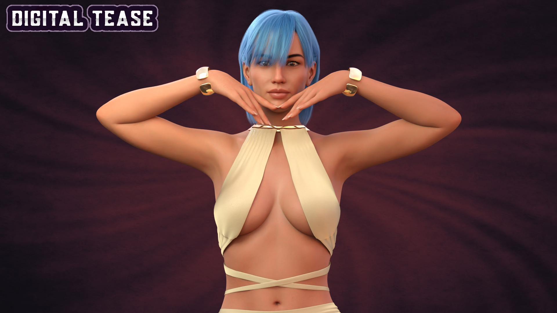 Blue hair is hot...  Dress Boobs