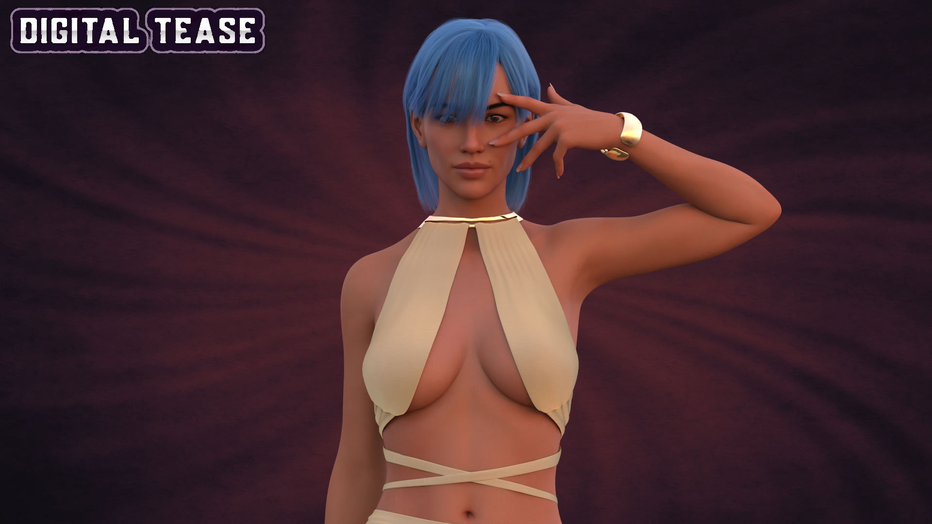 Blue hair is hot...  Dress Boobs 2