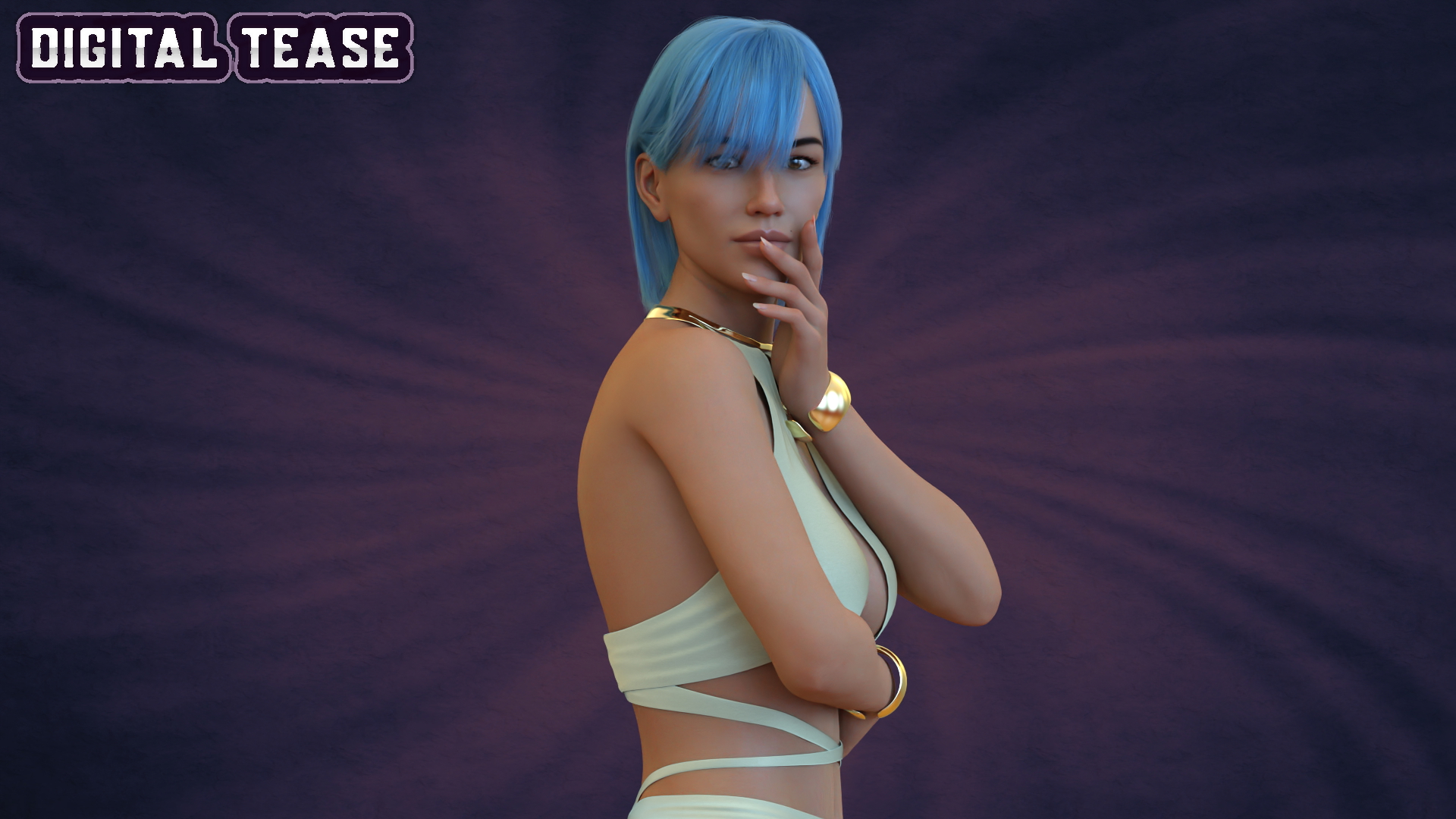 Blue hair is hot...  Dress Boobs 3