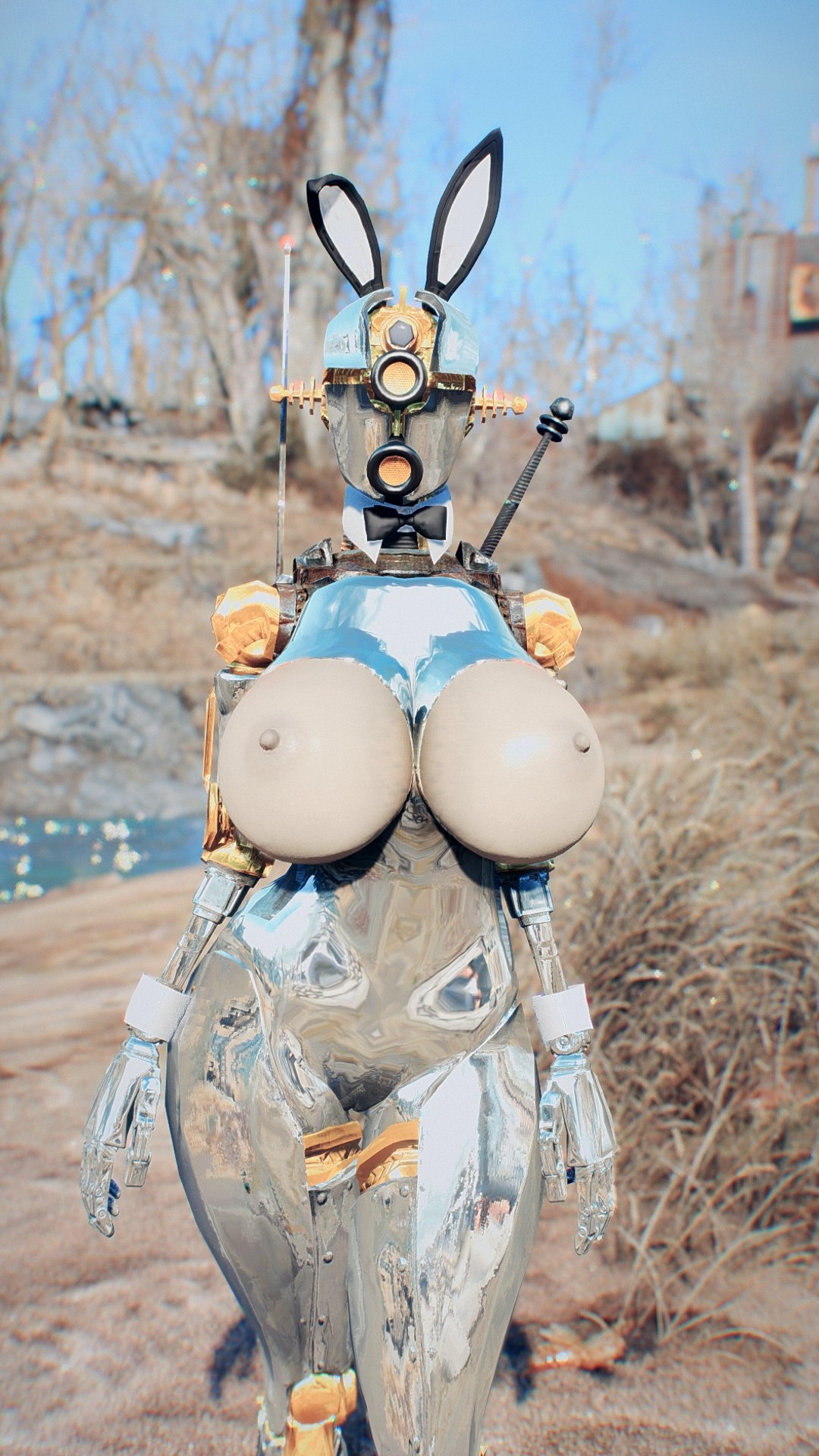 Sevitron sexy bunny robot - Fallout 4 Sexy Modding  Fallout 4 Robot 1girl Sexy Bionic Bunny Ass Game Videogame Big Tits Big Ass 3