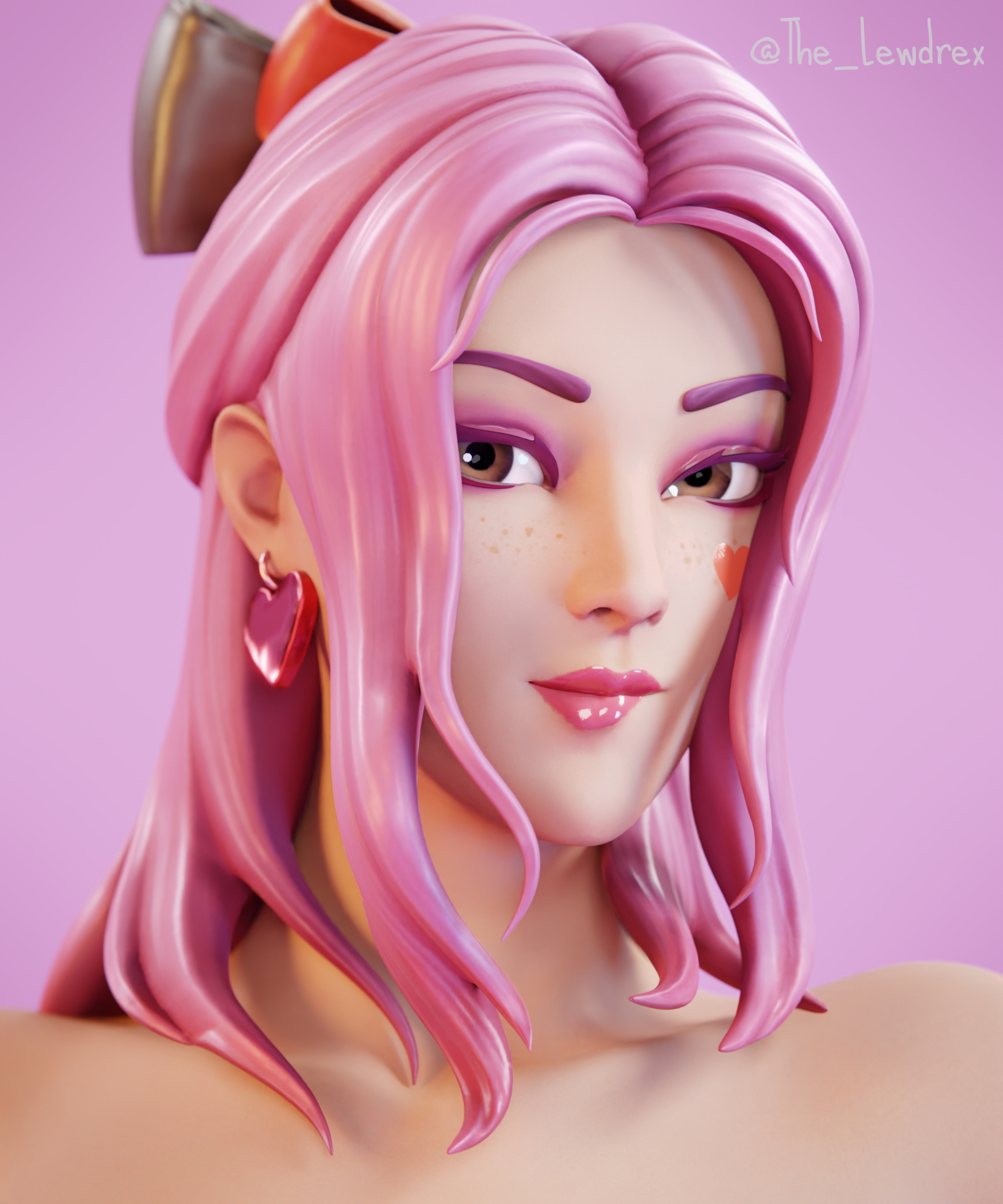 Lovely Fortnite Lovely (fortnite) 1girl Naked High Heels Solo Pinup 5