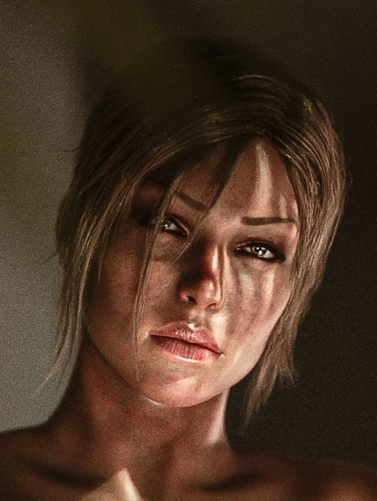 Lara stays having that look 💦 Lara Croft Tomb Raider Big Tits String Topless Bikini Sexy Solo Pose Tattoo 6
