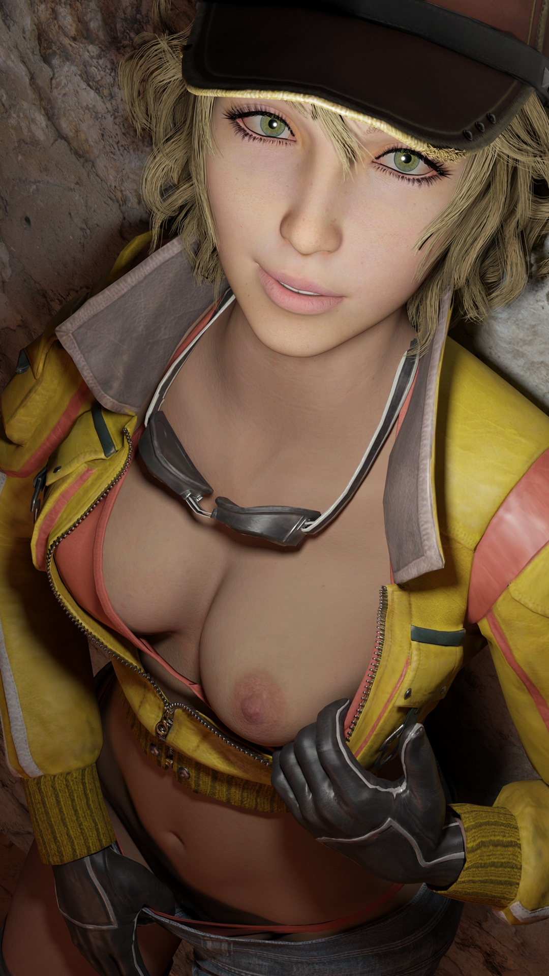 Cindy Aurum Final Fantasy Final Fantasy Xv Cindy Aurum Breasts Flashing Mechanic 3