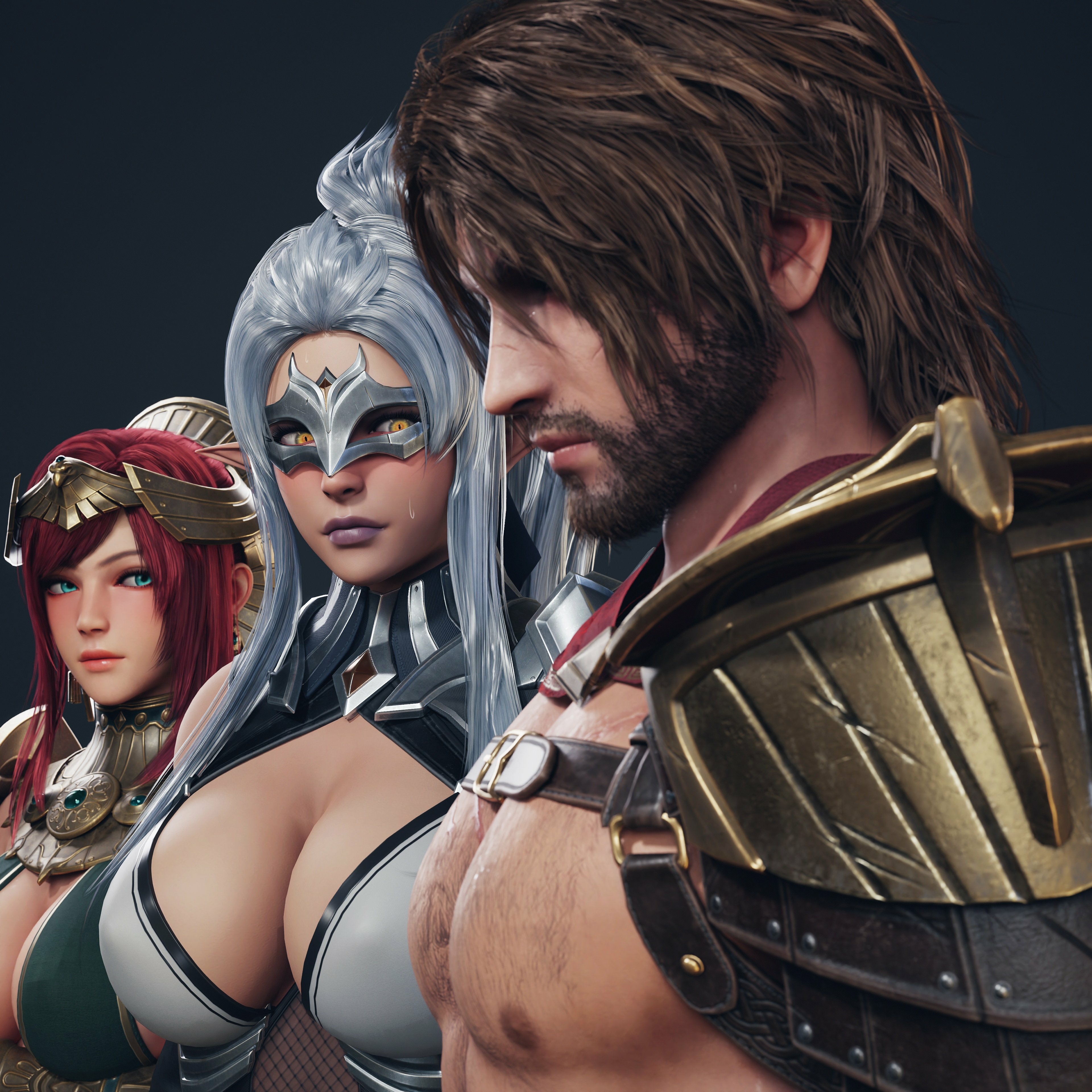 looking respectfully here Spartan Primrose Dark Elf Blader Original 3d Girl 3d Male