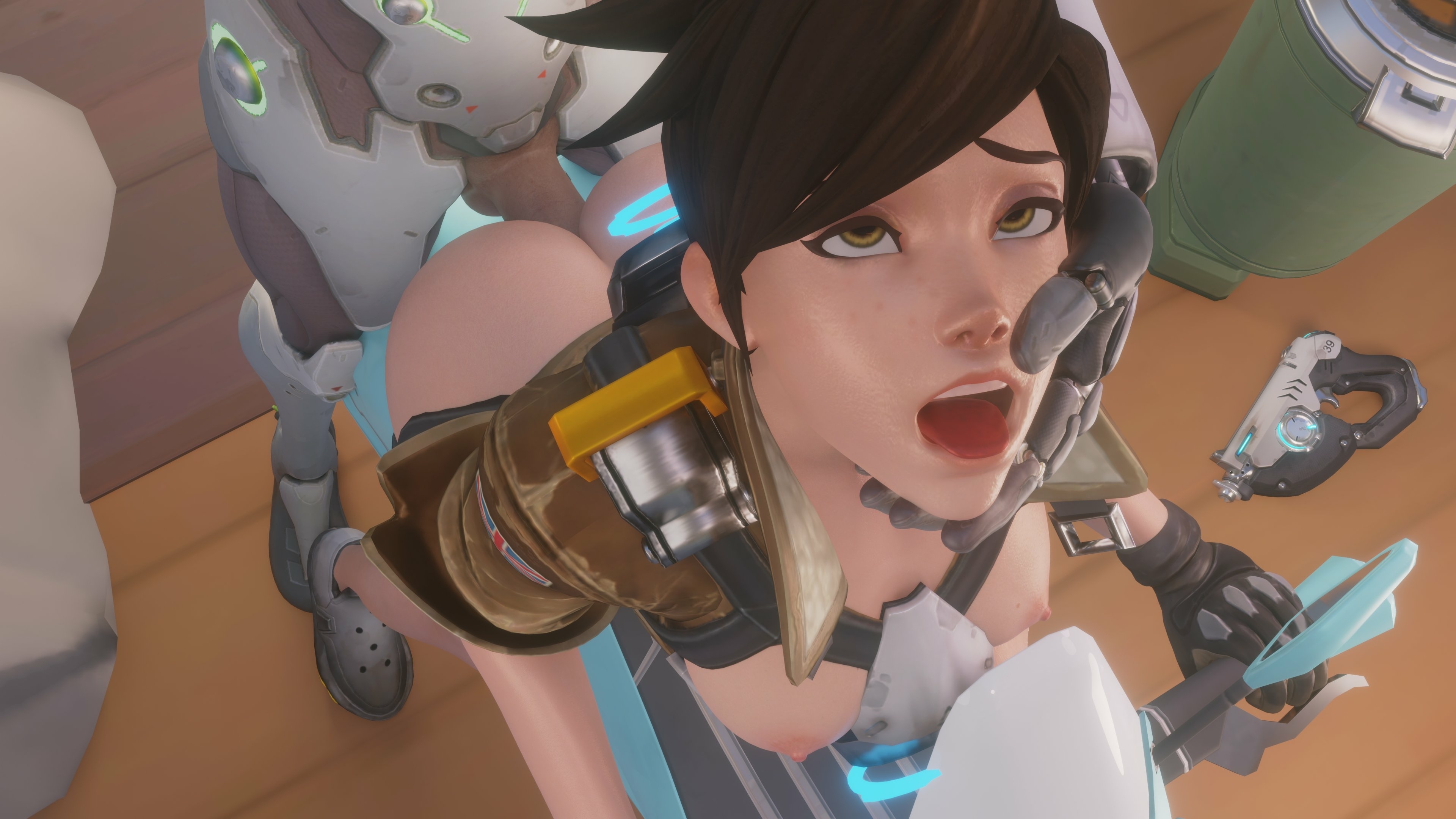 Riding with Tracer coming up for animation Tracer Overwatch Fuck From Behind From Behind Anal Penetration Big Ass Big Booty 3d Porn Bike