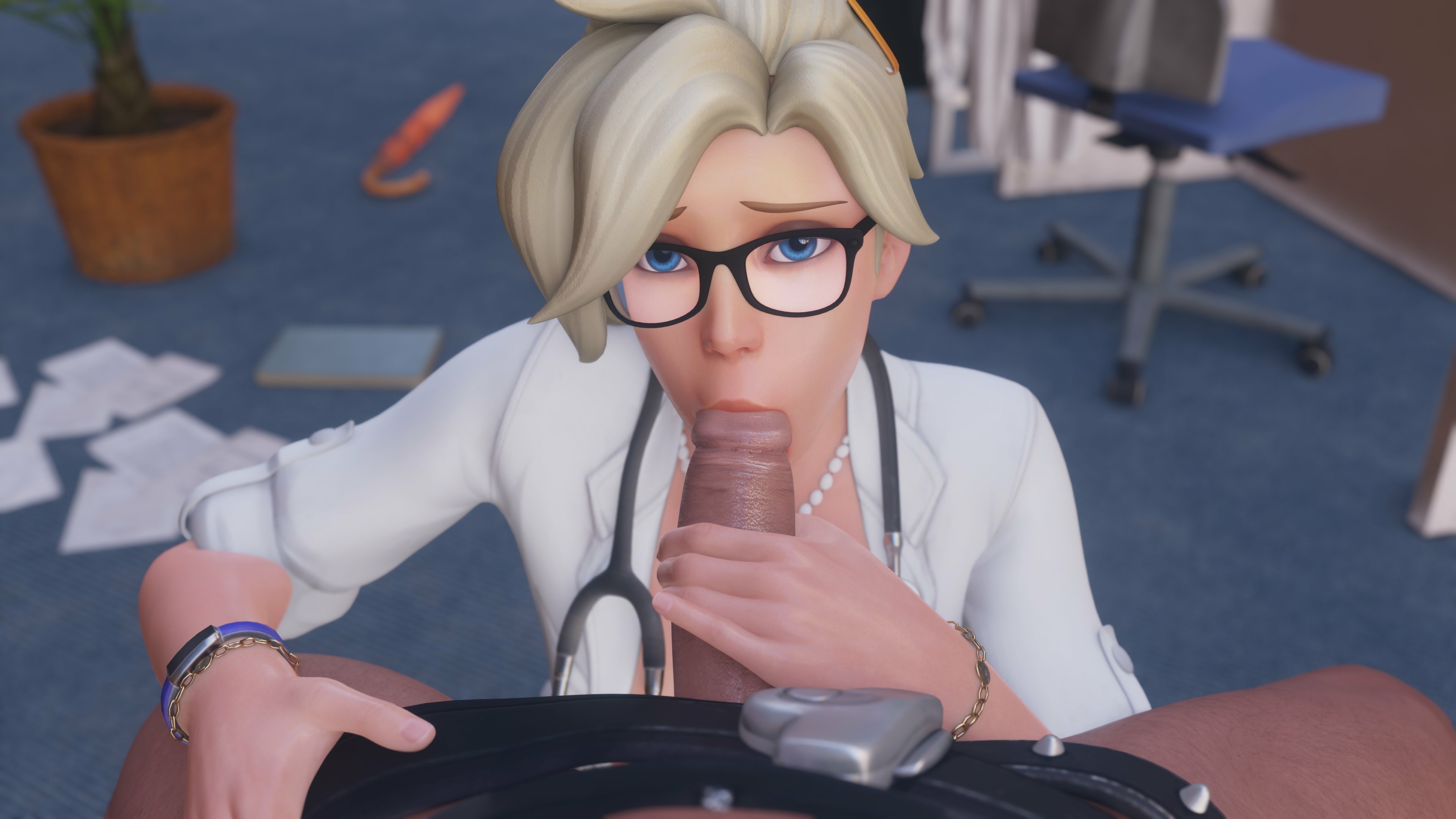 Dr. Ziegler Private Consultation  coming up for animation Mercy Overwatch 3d Porn Rule34 Hospital Fat Male Blowjob Oral Sex Sucking Cock Doctor Nurse