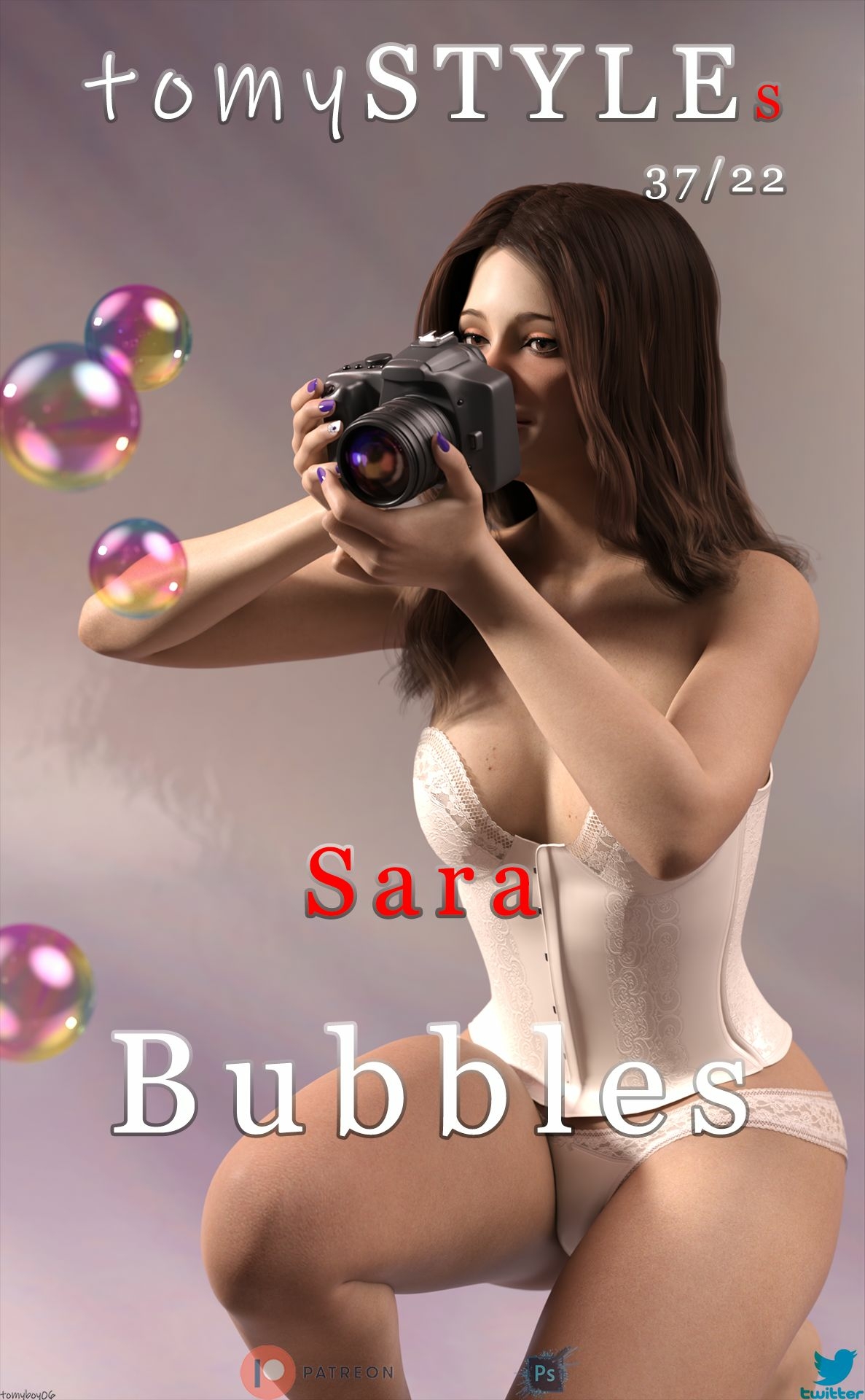 tomySTYLEs Sara - Bubbles  3d Girl 3dnsfw Nude Nsfw