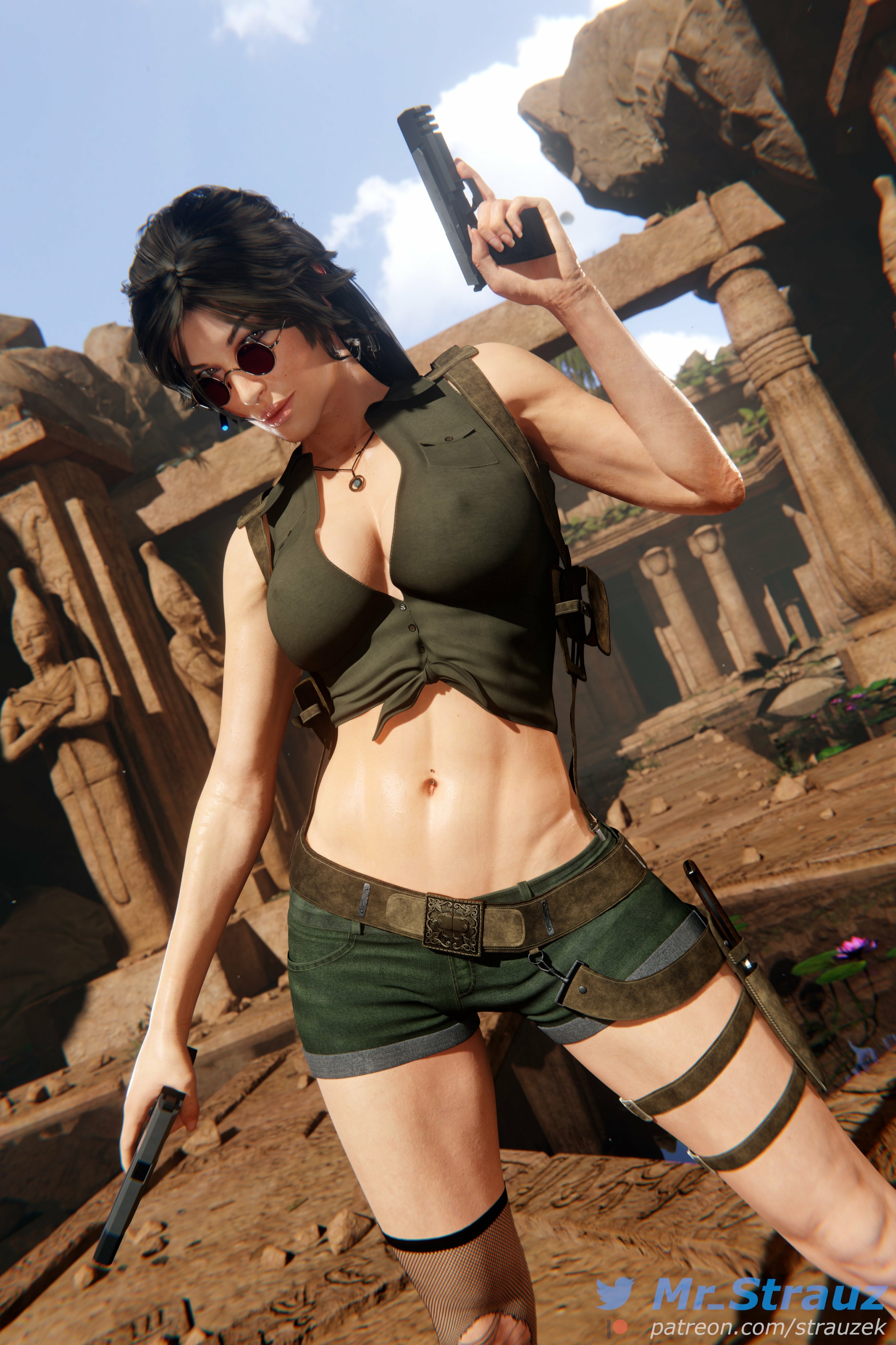 Lara Wallpaper Lara Croft Tomb Raider 3dnsfw Big Ass Big Tits Nude Clean Pussy