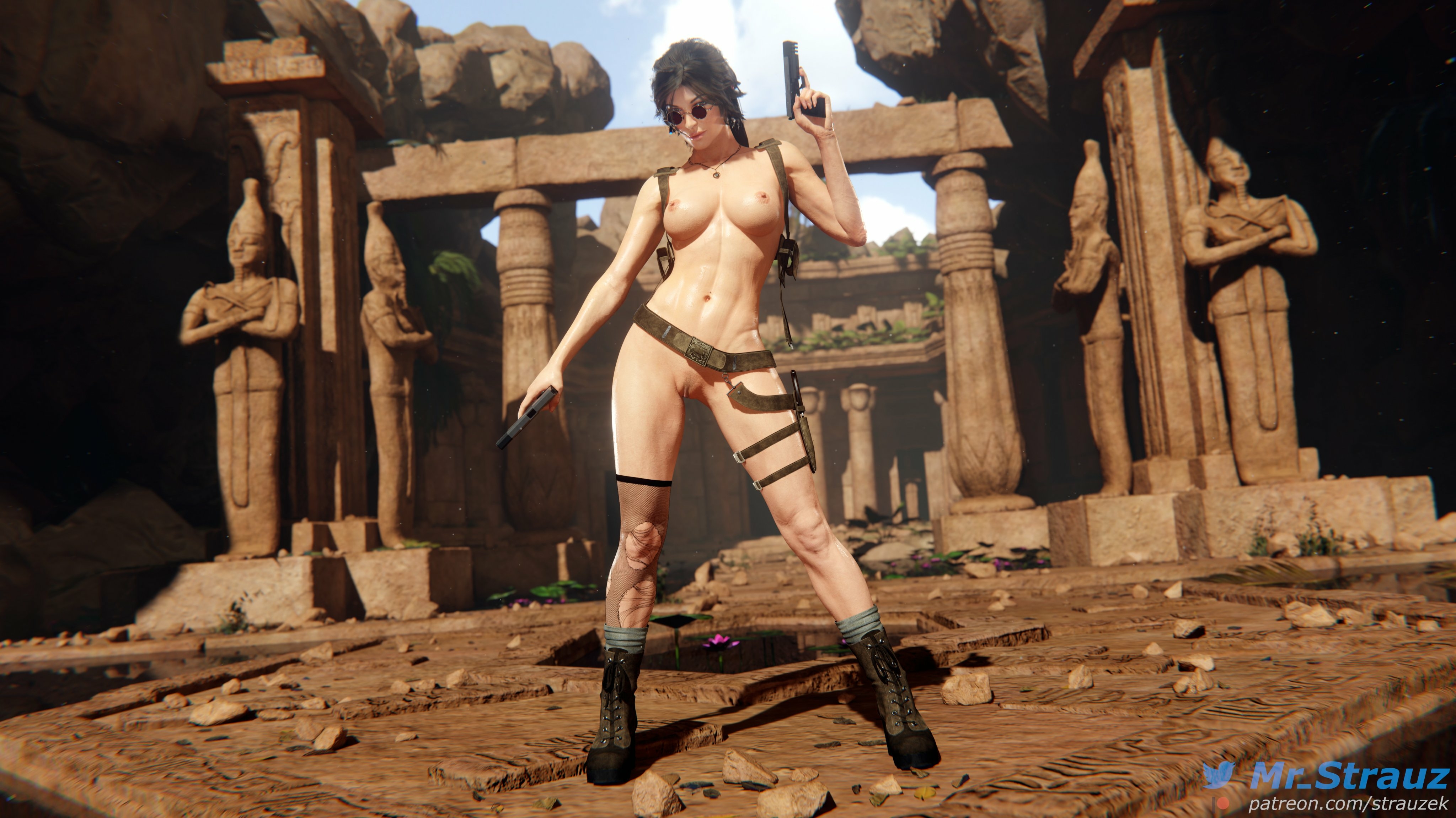 Lara Wallpaper Lara Croft Tomb Raider 3dnsfw Big Ass Big Tits Nude Clean Pussy 3