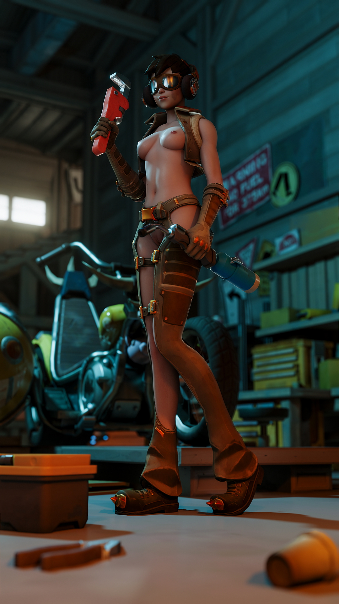 Mechanic D.va D.va Overwatch Tits Pussy