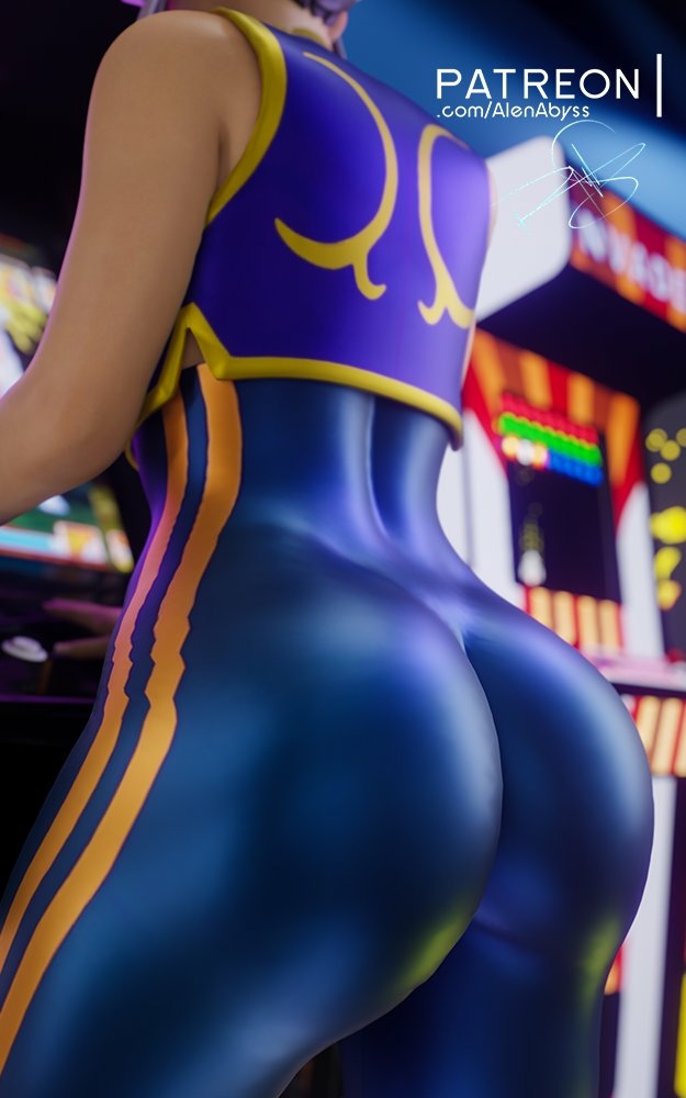 Chun Li caught while playing👀 Chun Li Street Fighter Fortnite Big Booty Latex Sexy 3d Girl 2