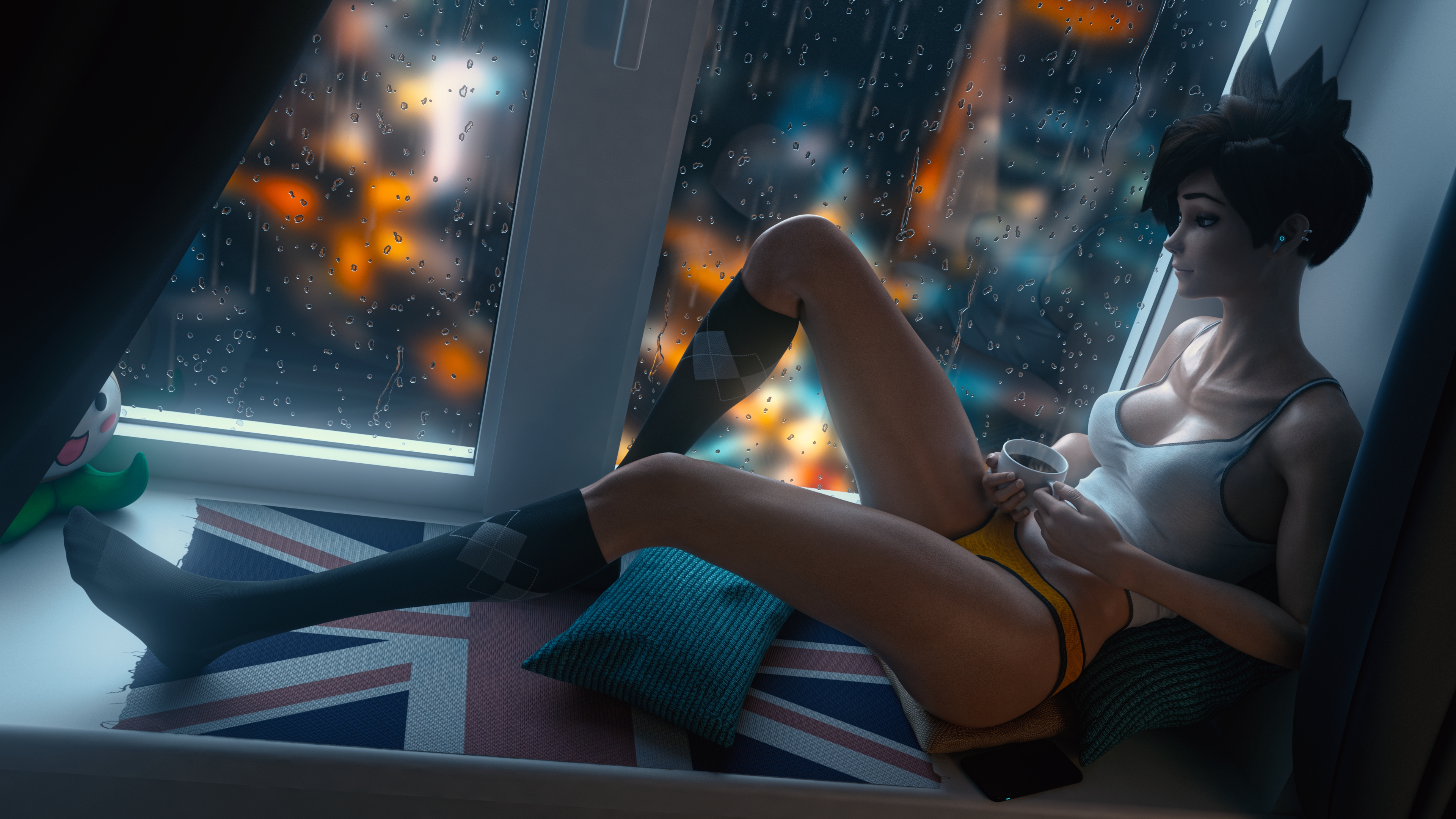 Post to prove that I exist and still do stuff. More animations are on the way but for now here is Tracer chillin  that y Tracer Overwatch Hot Lingerie Tits 3d Porn 2