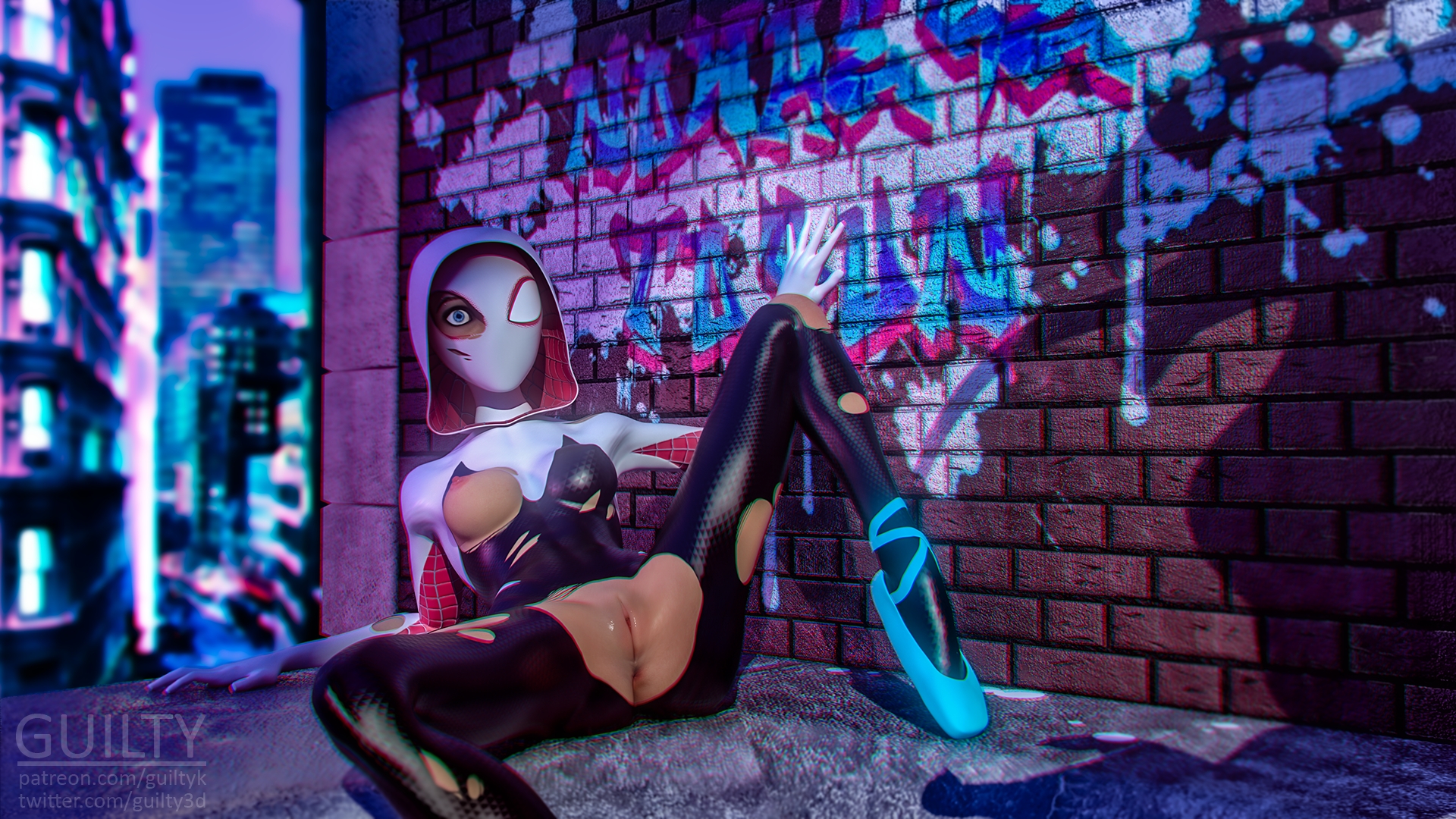 New Spider-Gwen Renders  Animation is coming next! Spider gwen Spider-man Hot Half Naked Pussy 3d Porn 3
