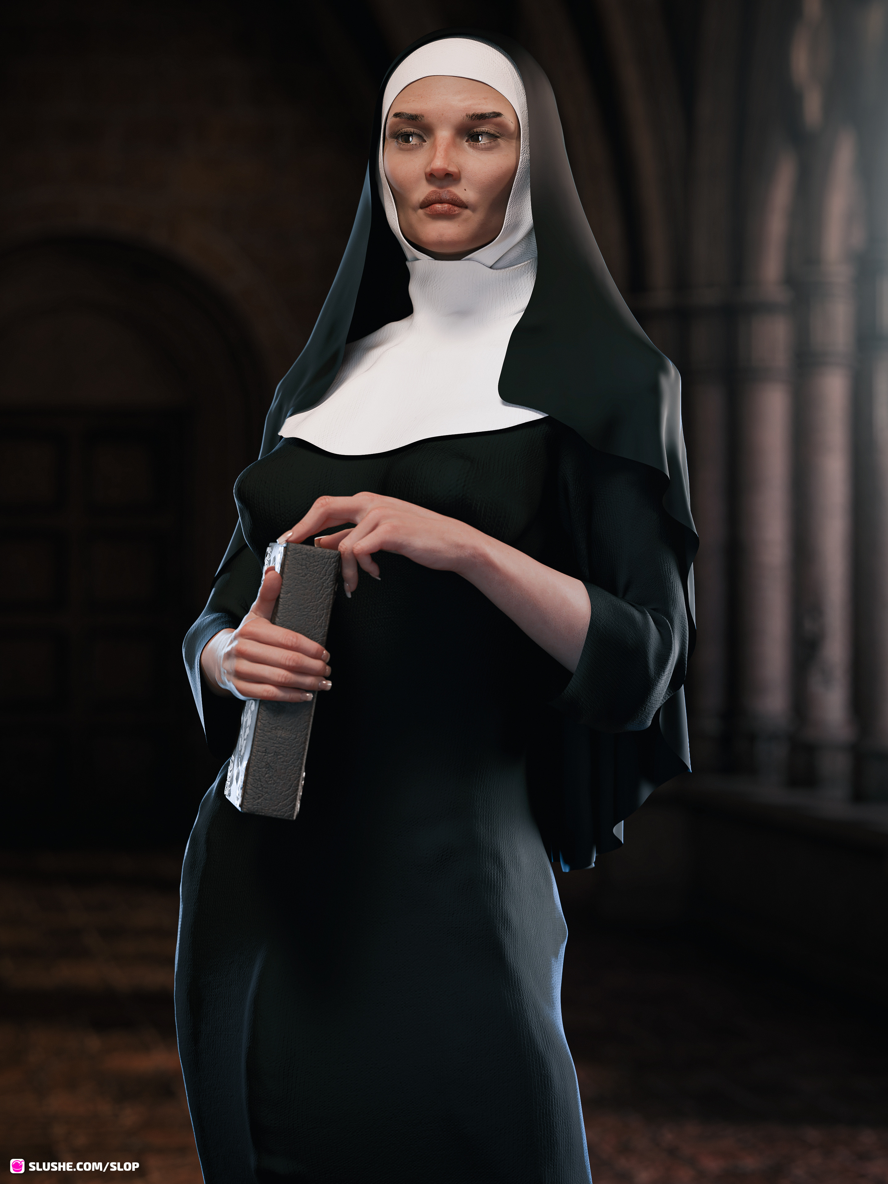 Anastasiya Lebedev Duality Anastasiya Lebedev Shemale Futa Dickgirl Femboy Huge Cock Cultist Cockring Nipple Piercing Nun 2