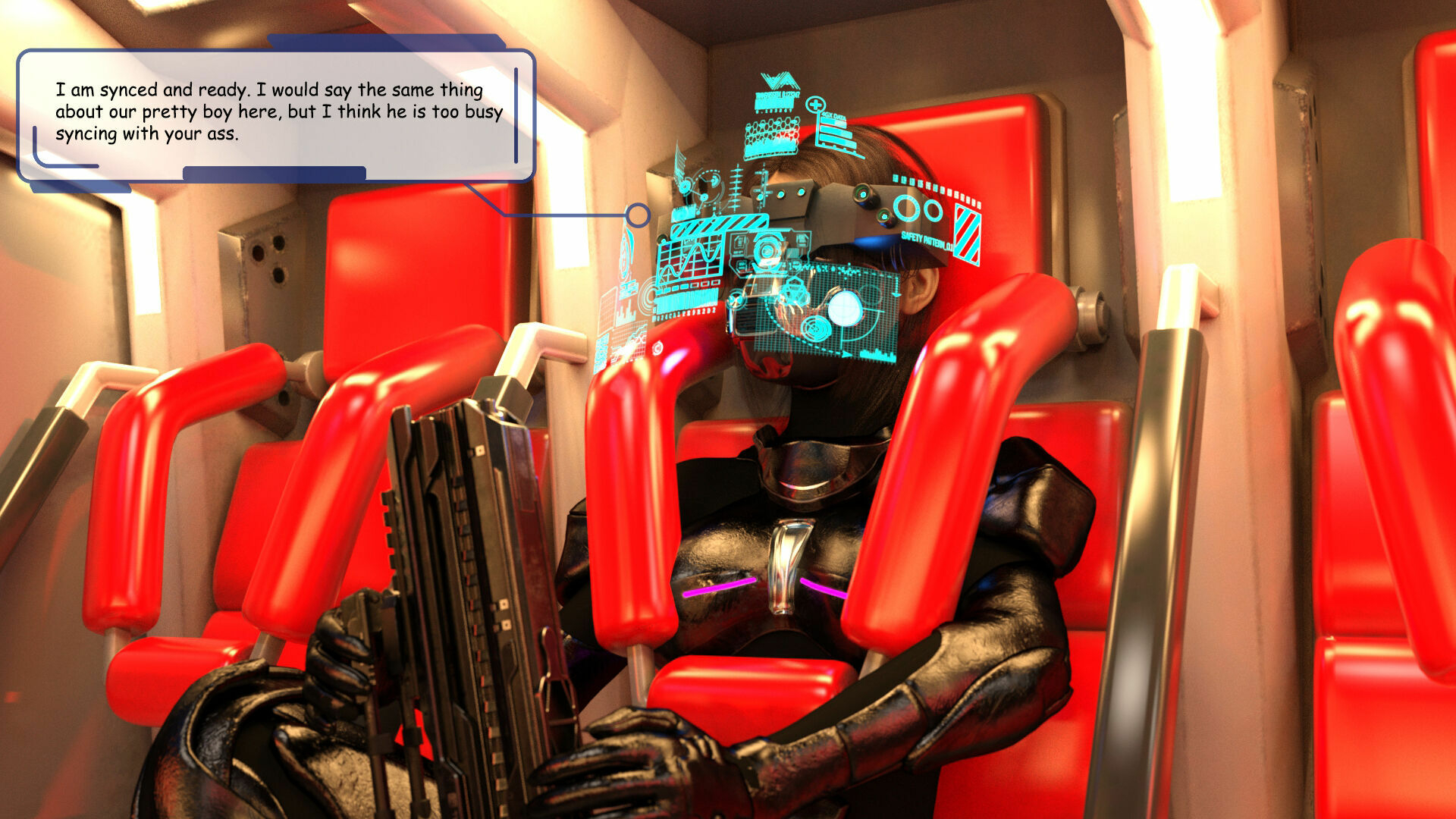 The Rise of Himiko - Intro  Sexy Sci-fi Comic Fingering Pussy Soldier Robot 10