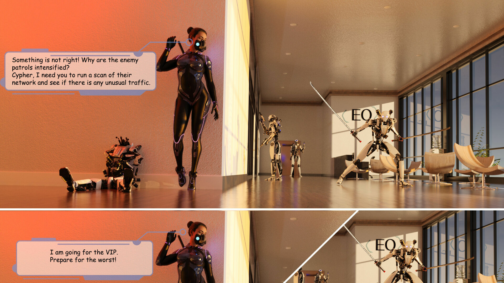 The Rise of Himiko - Intro  Sexy Sci-fi Comic Fingering Pussy Soldier Robot 22